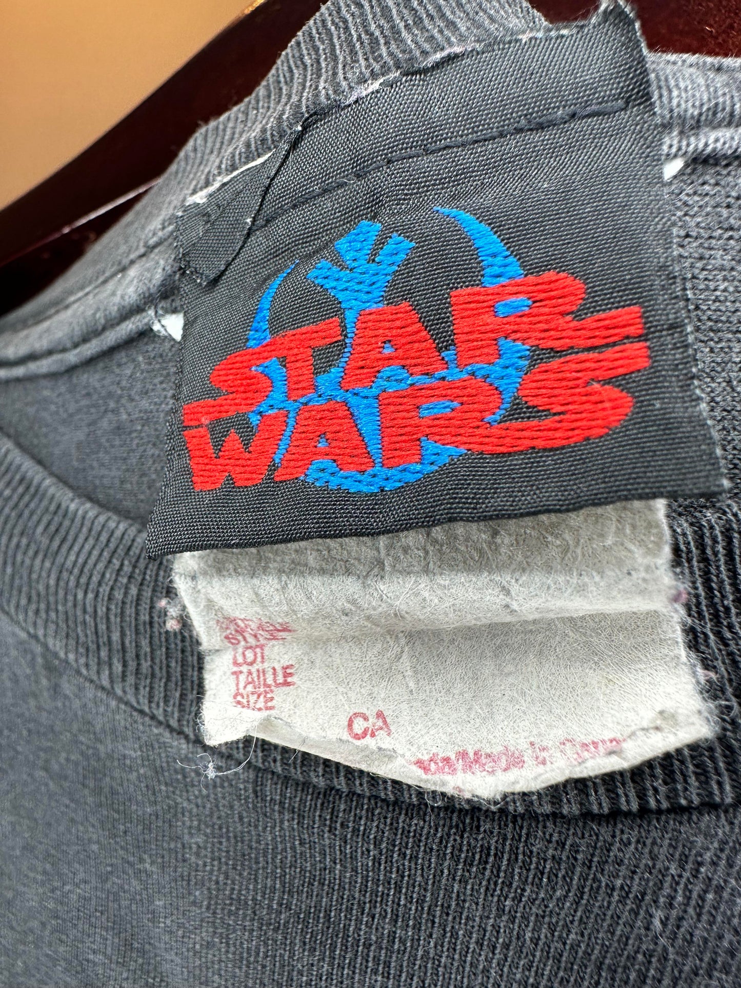 VTG x STAR WARS x Lucas Films x Return of the JEDI x Episode VI x Black Perfect Fade Tee - XL (Faded Tag)