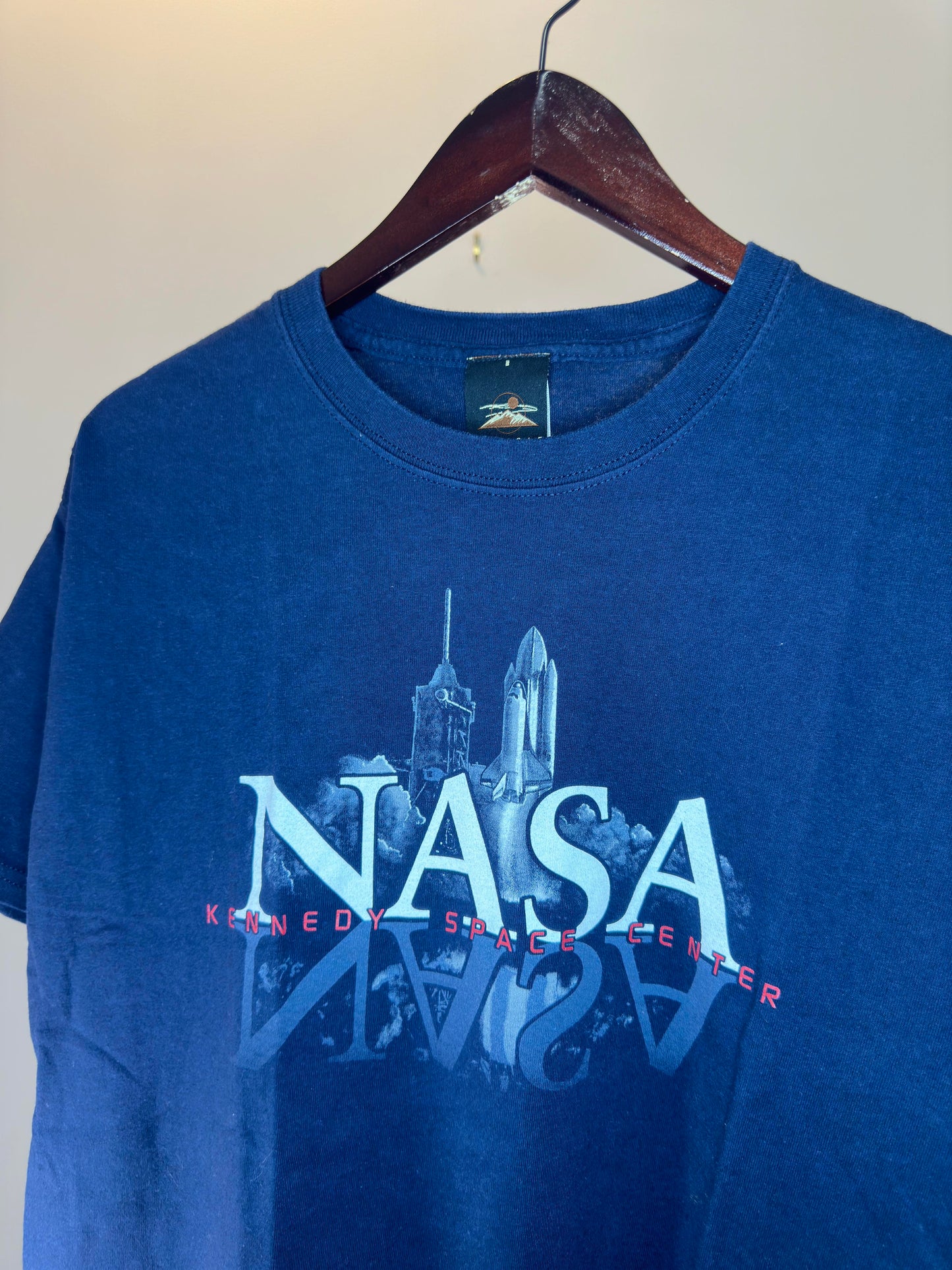 Y2K x Prairie Mountain x NASA x Kennedy Space Center x Navy Graphic Tee - L