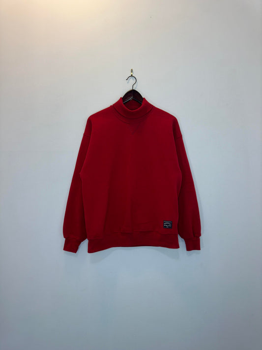 VTG x Russel Athletics x Red Essential Pullover Turtleneck Sweatshirt - L