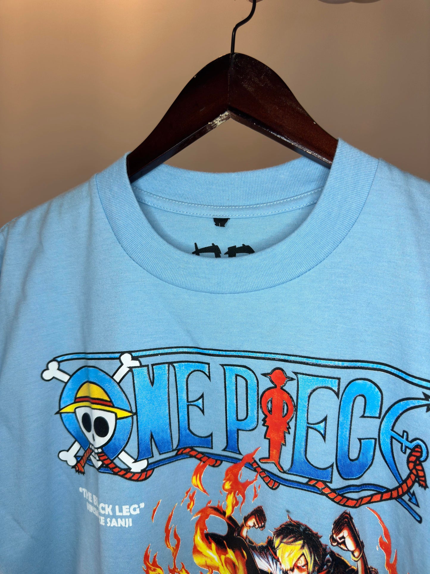 MODERN x One Piece x Zoro & Sanji Light Blue Graphic Tee - L