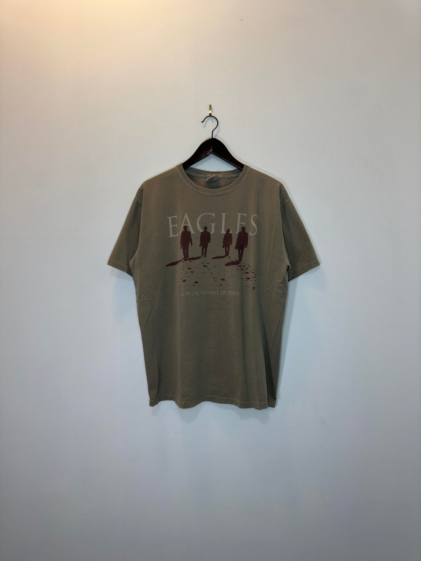 Y2K x Comfort Colors x EAGLES x Brown "Long Road Out of Eden" World Tour Tee - L