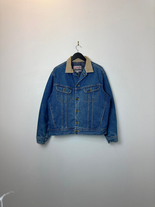 VTG x LEE x Storm Rider x Blue Denim Blanket Lined Outerwear Jacket - M