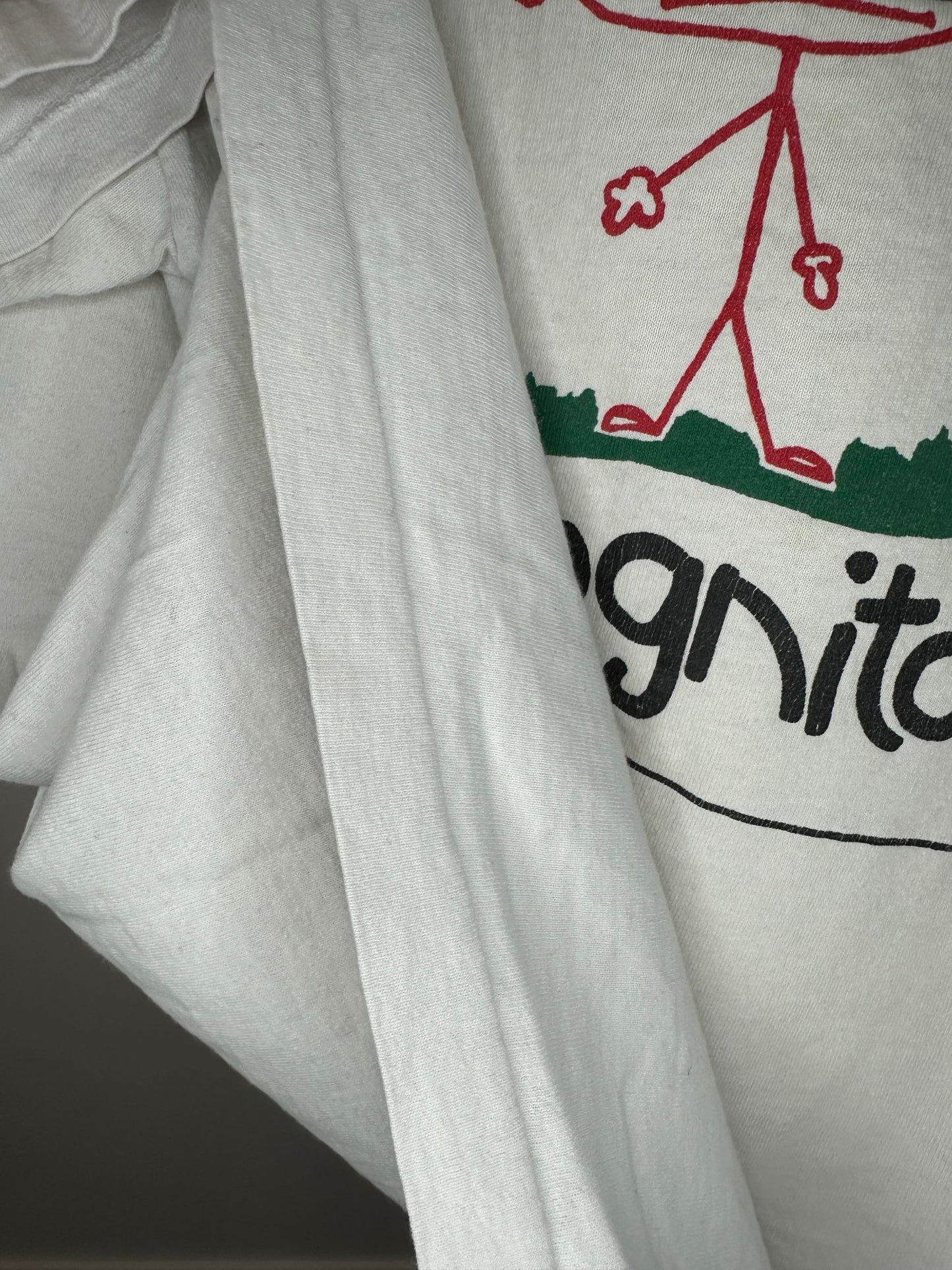 VTG x GRIMM x INCOGNITO x White Single Stitched Graphic Tee - One Size (L)