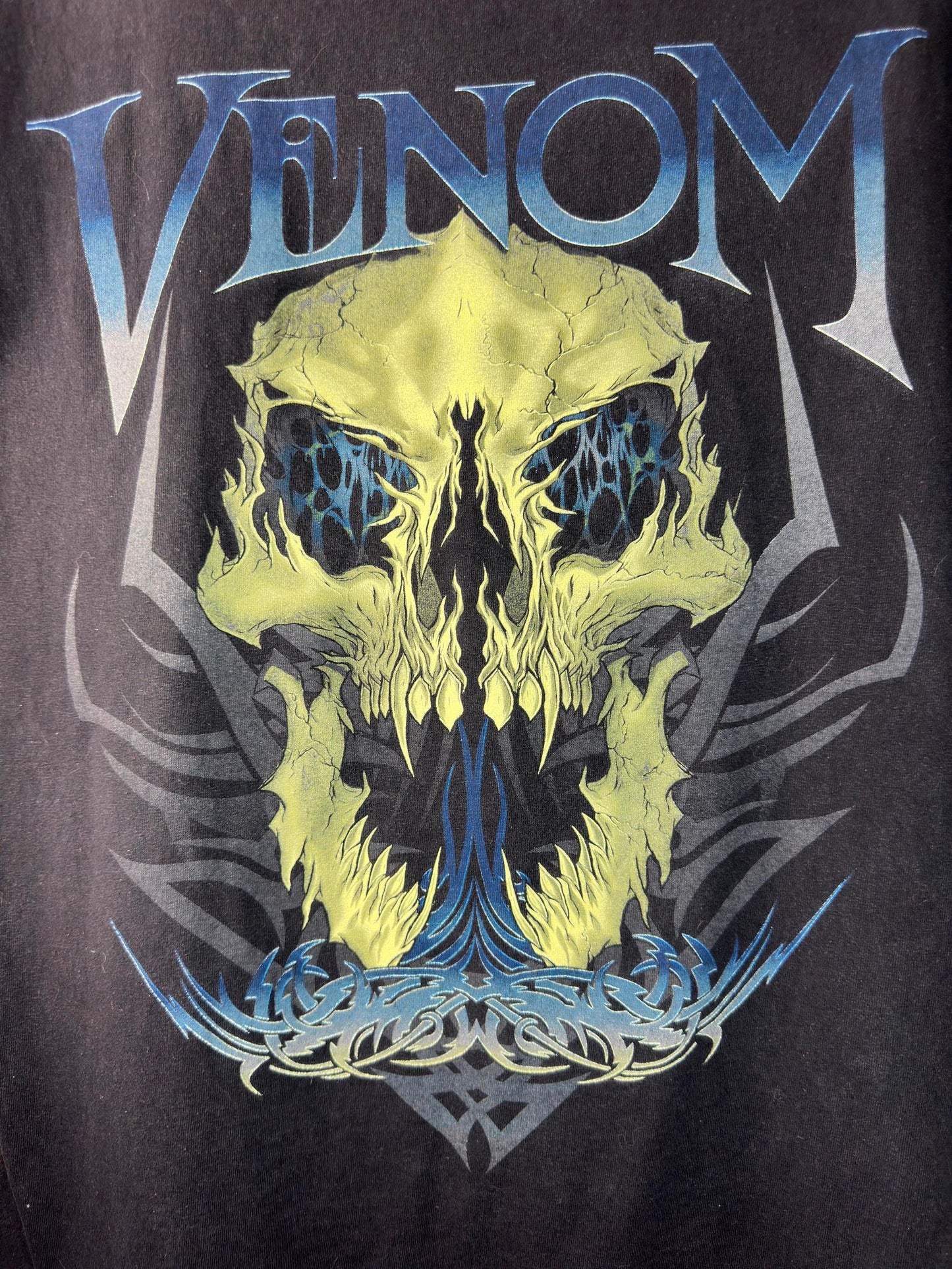 Y2K x WWE x Randy Orton x Venom In My Veins x Black Big Print Graphic Tee - XL