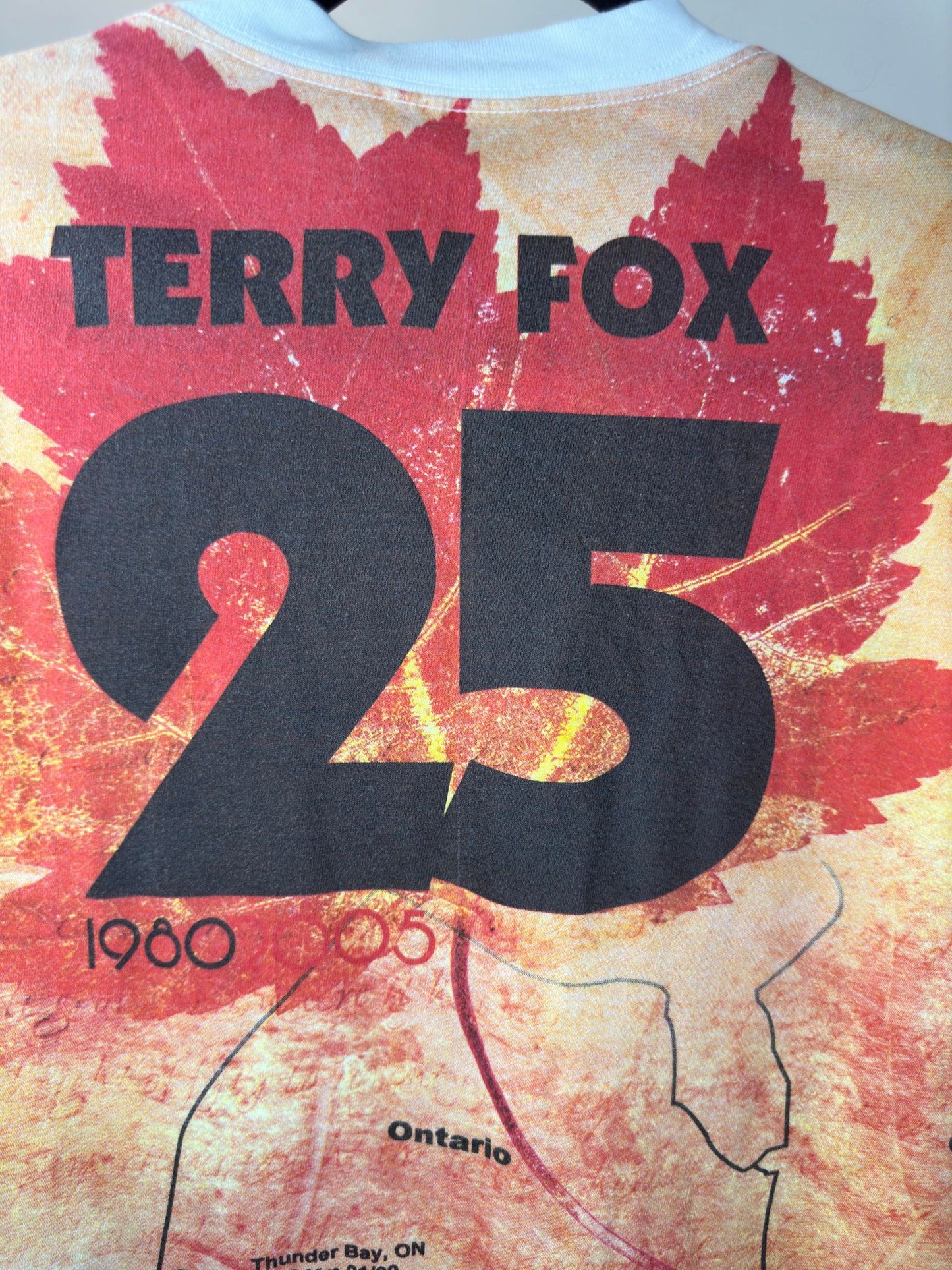 Y2K x Terry Fox Run Foundation x 25 Year Anniversary x Terry Fox x White All Over Print Tee - M