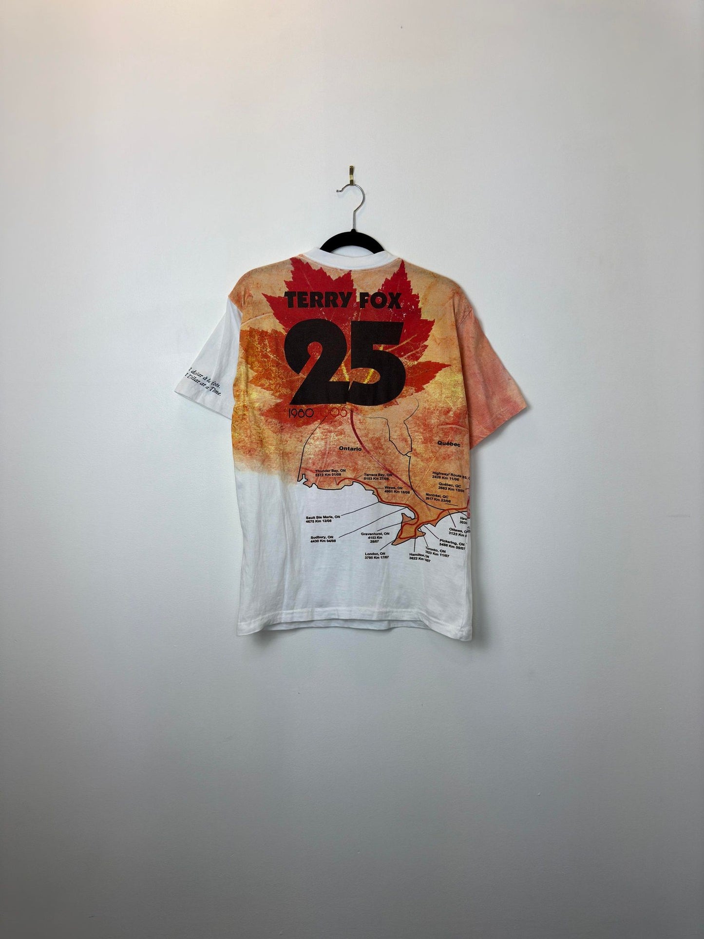 Y2K x Terry Fox Run Foundation x 25 Year Anniversary x Terry Fox x White All Over Print Tee - M