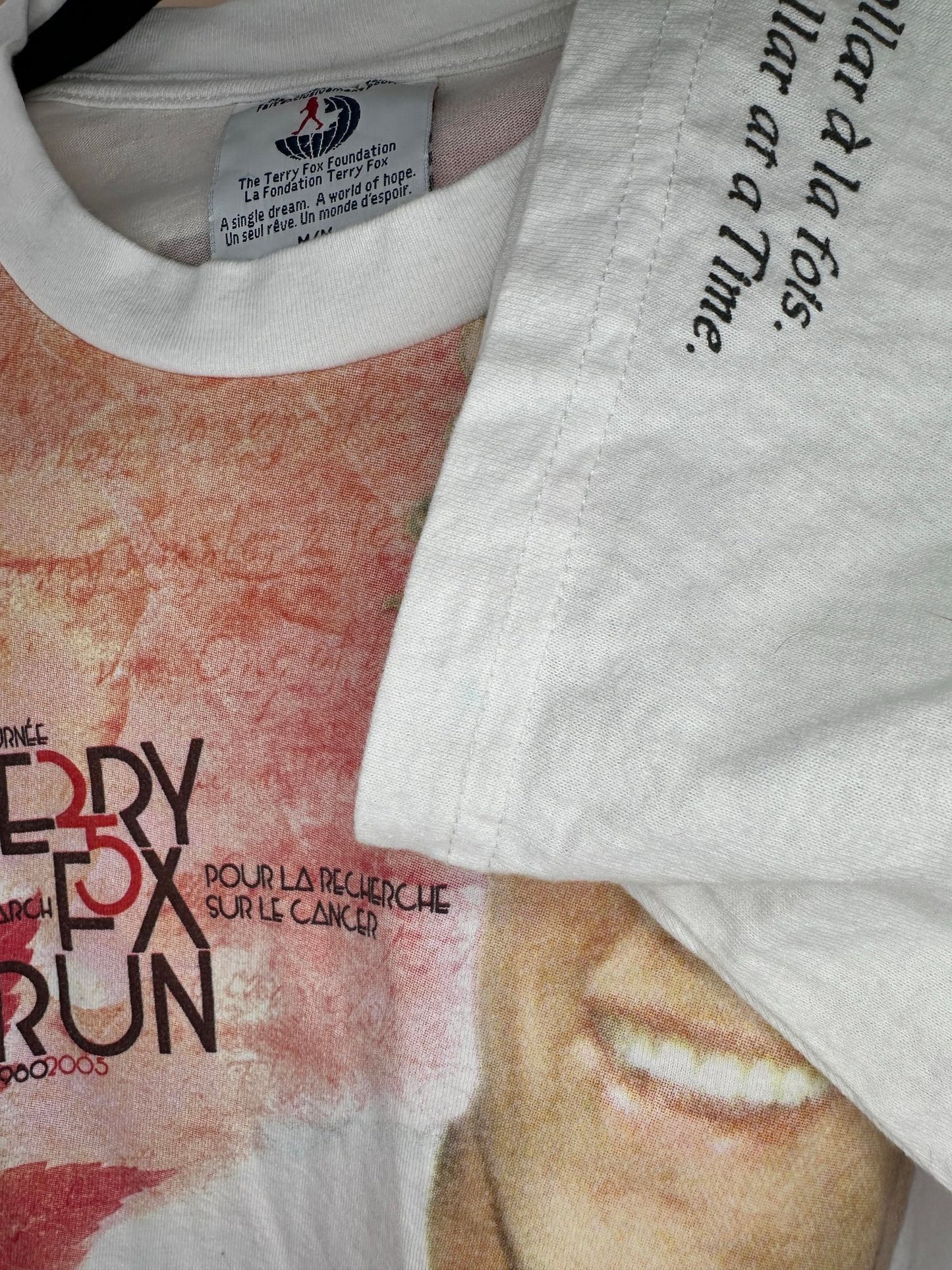 Y2K x Terry Fox Run Foundation x 25 Year Anniversary x Terry Fox x White All Over Print Tee - M