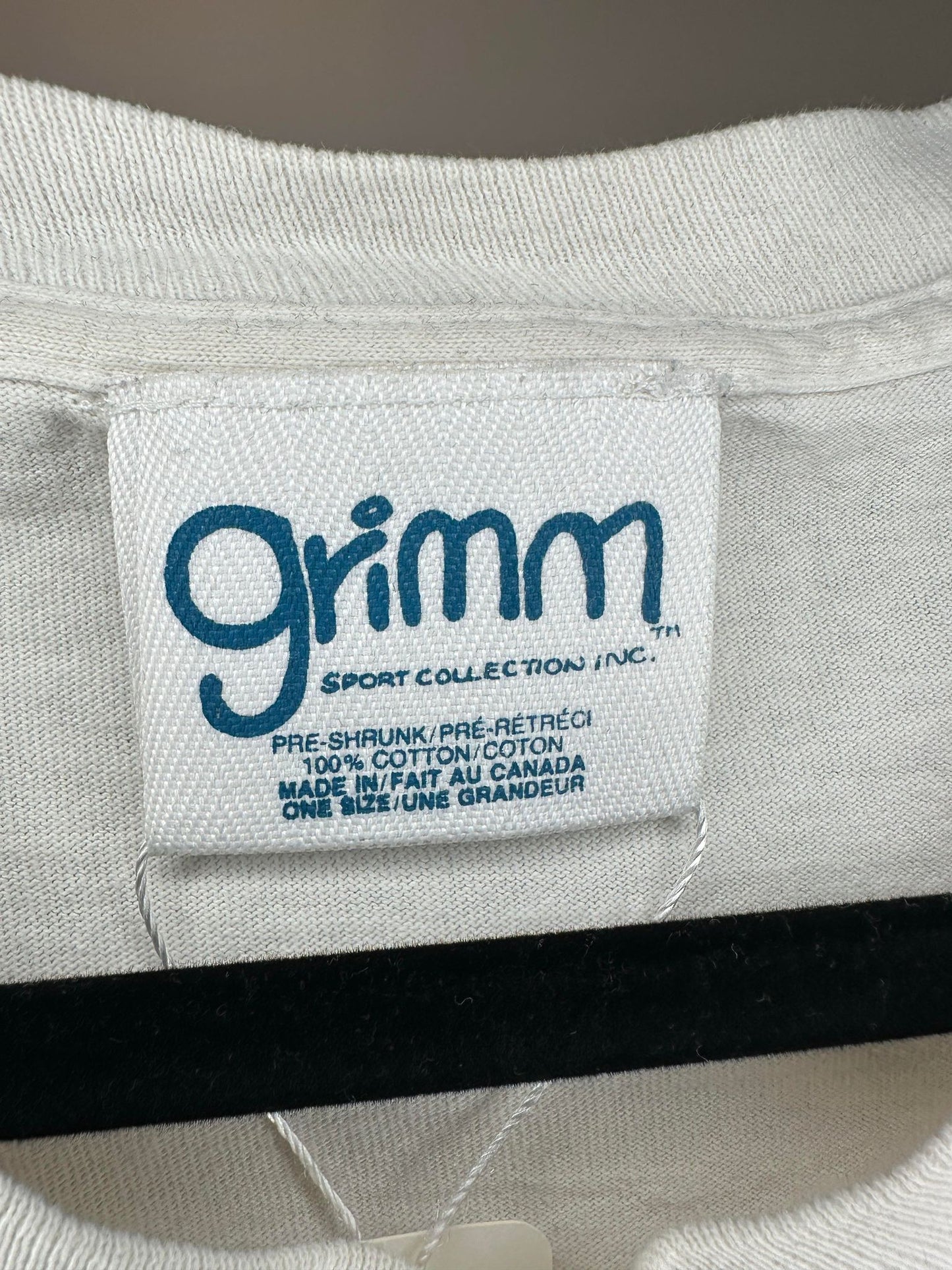 VTG x GRIMM x INCOGNITO x White Single Stitched Graphic Tee - One Size (L)