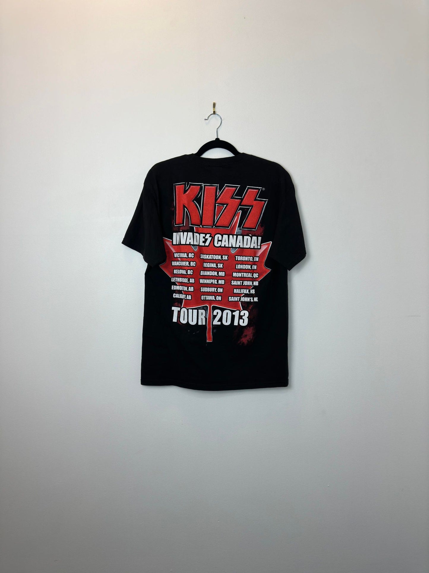 MODERN x Alstyle Apparel x KISS x 2013 Kiss Invades Canada x Black Graphic Tour Tee - L