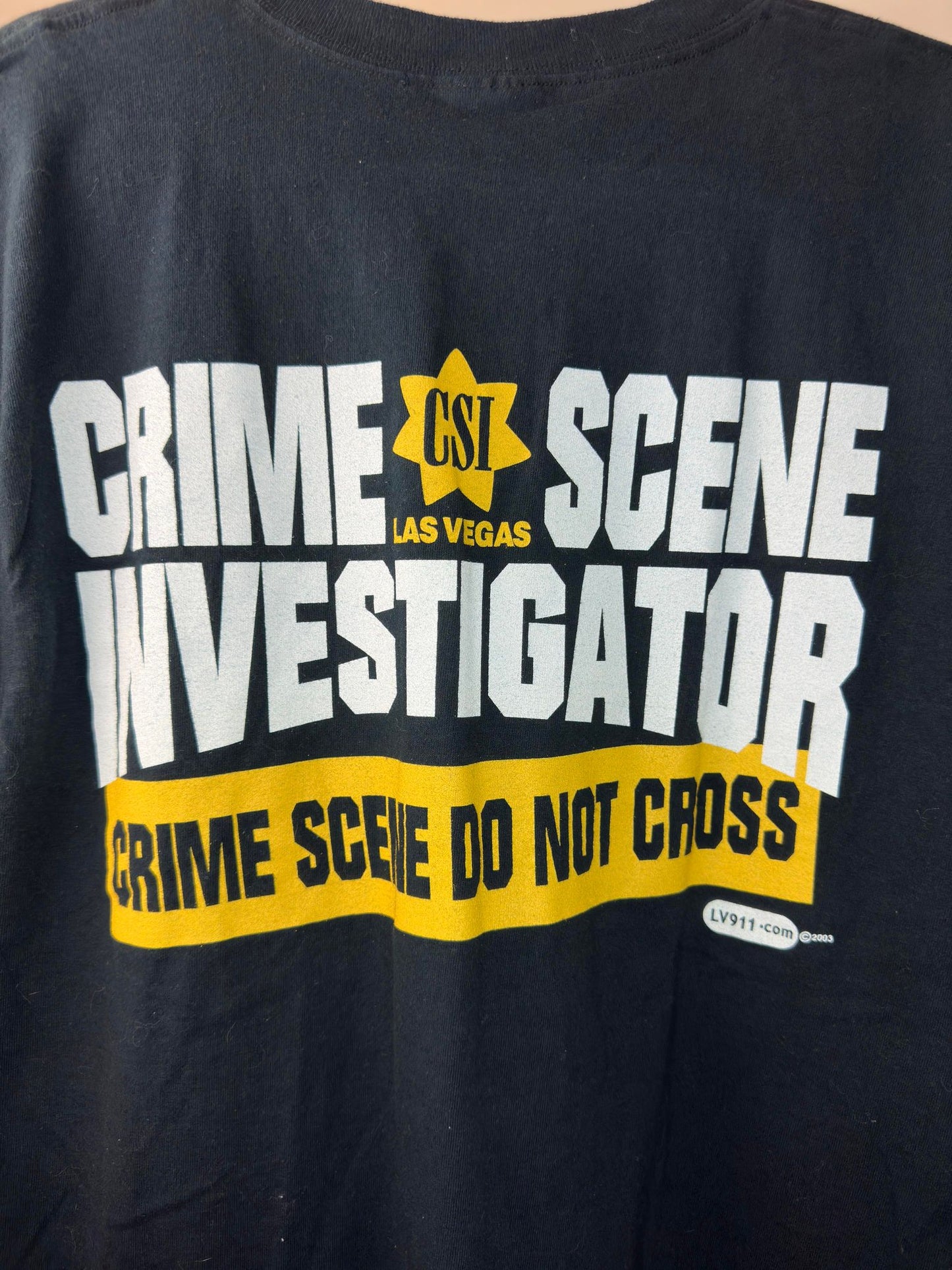 Fruit of the Loom x CSI x Crime Scene Investigator x Black Graphic Tee - L