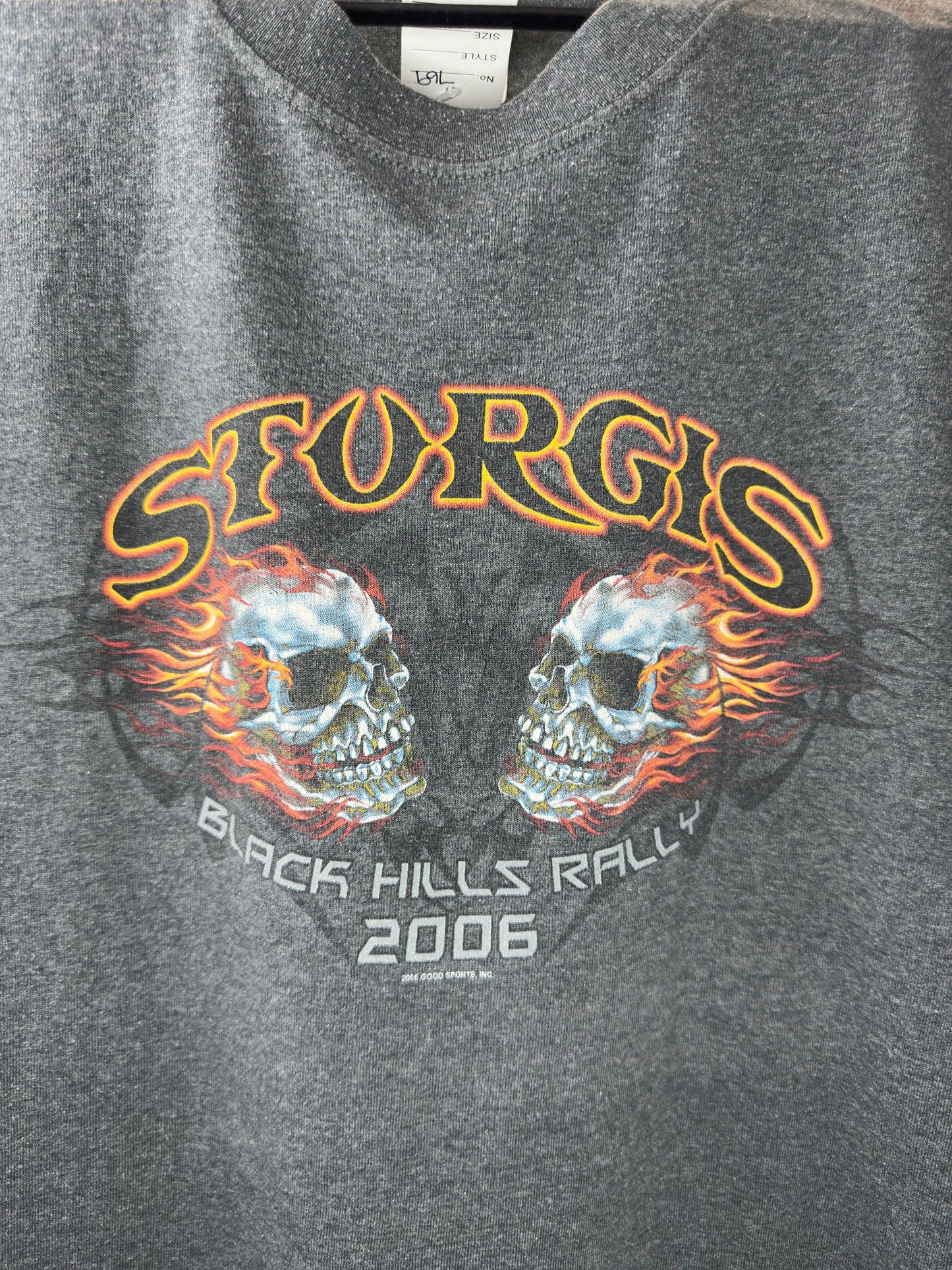 Y2K x Delta x 2006 Sturgis x Black Hills Rally x Grey Graphic Tee - XL