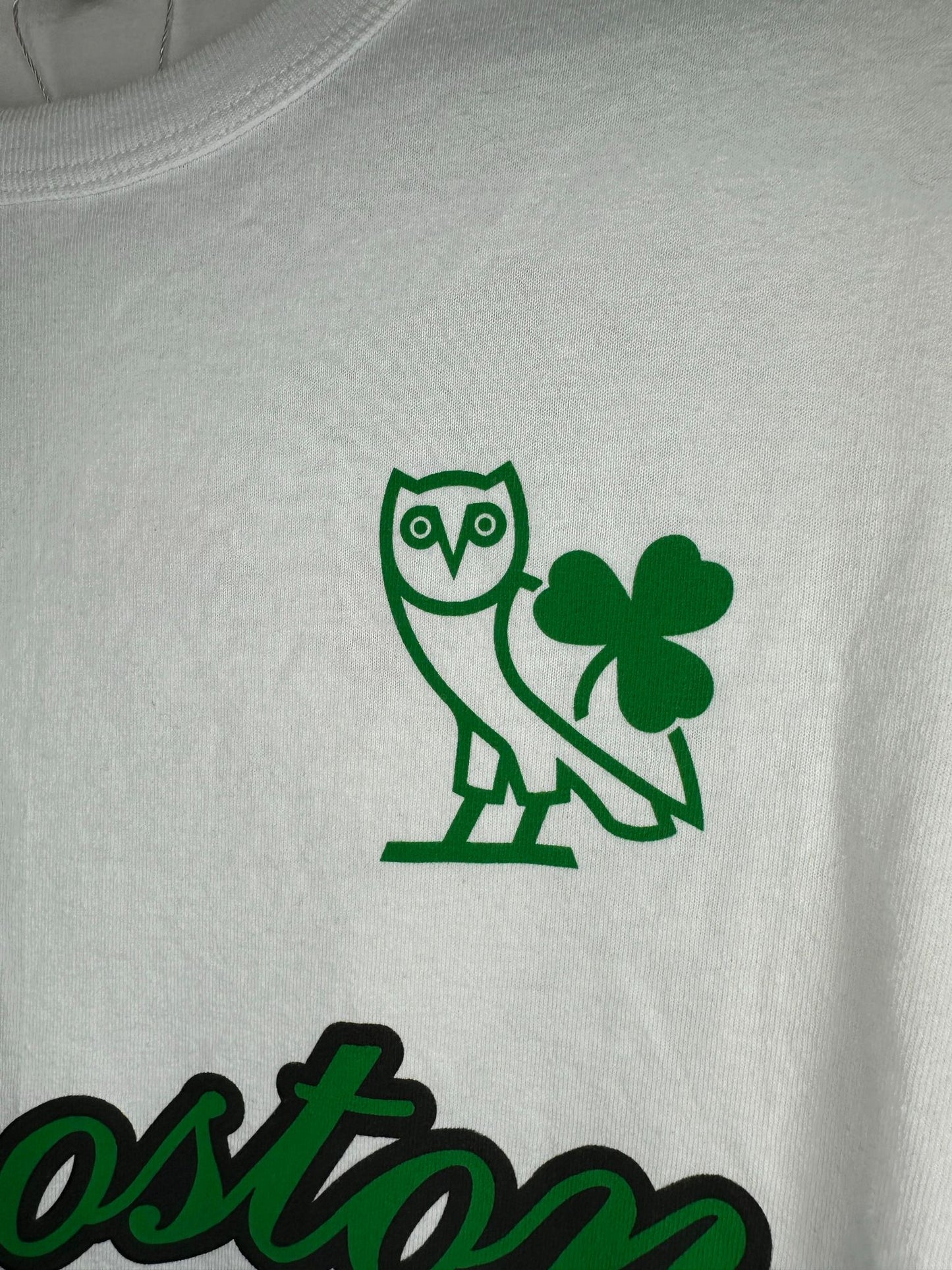 OVO x NBA x Boston Celtics x White Long Sleeve Tee - XXL