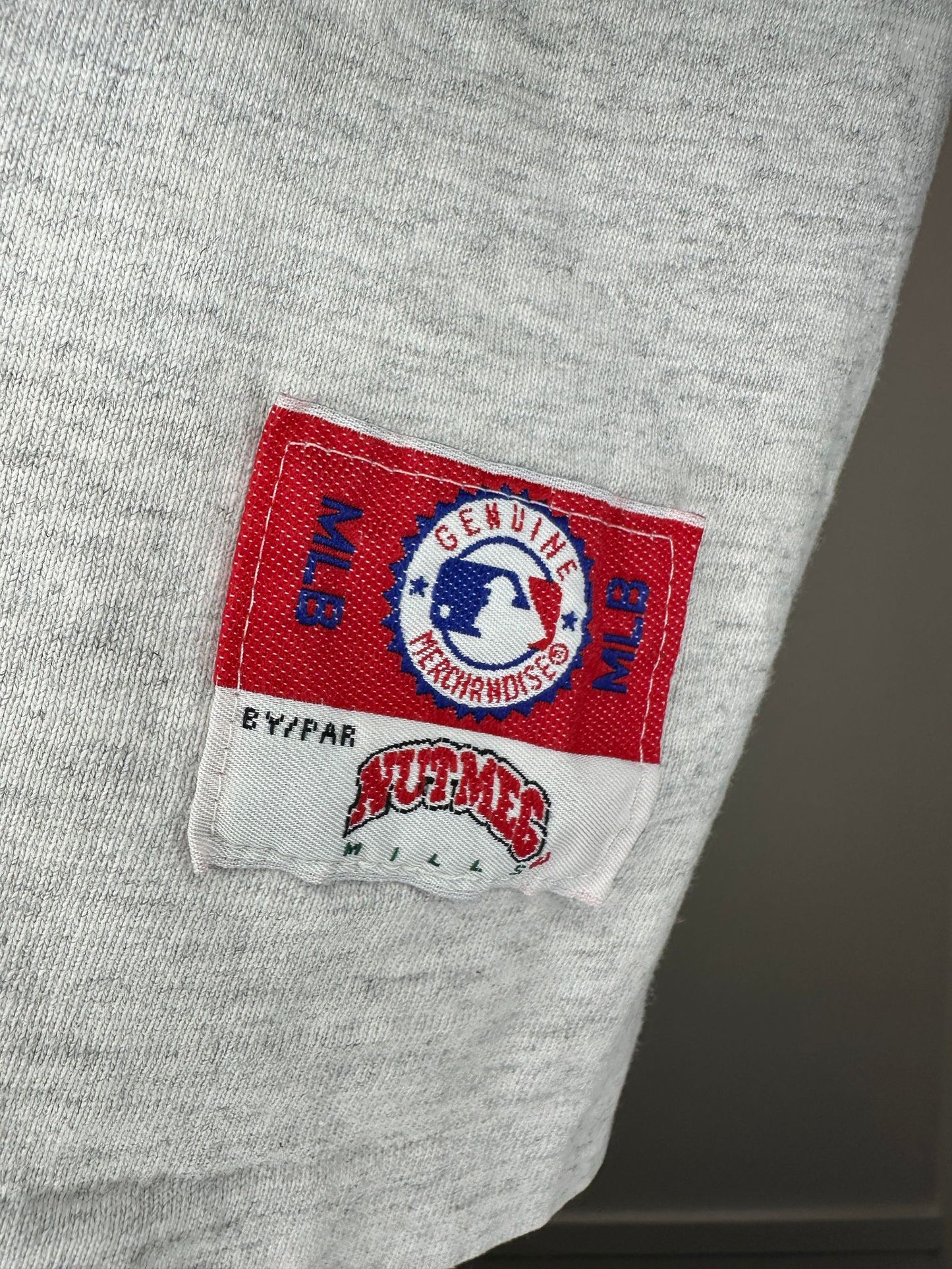 VTG x Nutmeg x MLB Eastern Division x CCM x Boston Red Sox x 92' Grey Single Stitched Graphic Tee - L