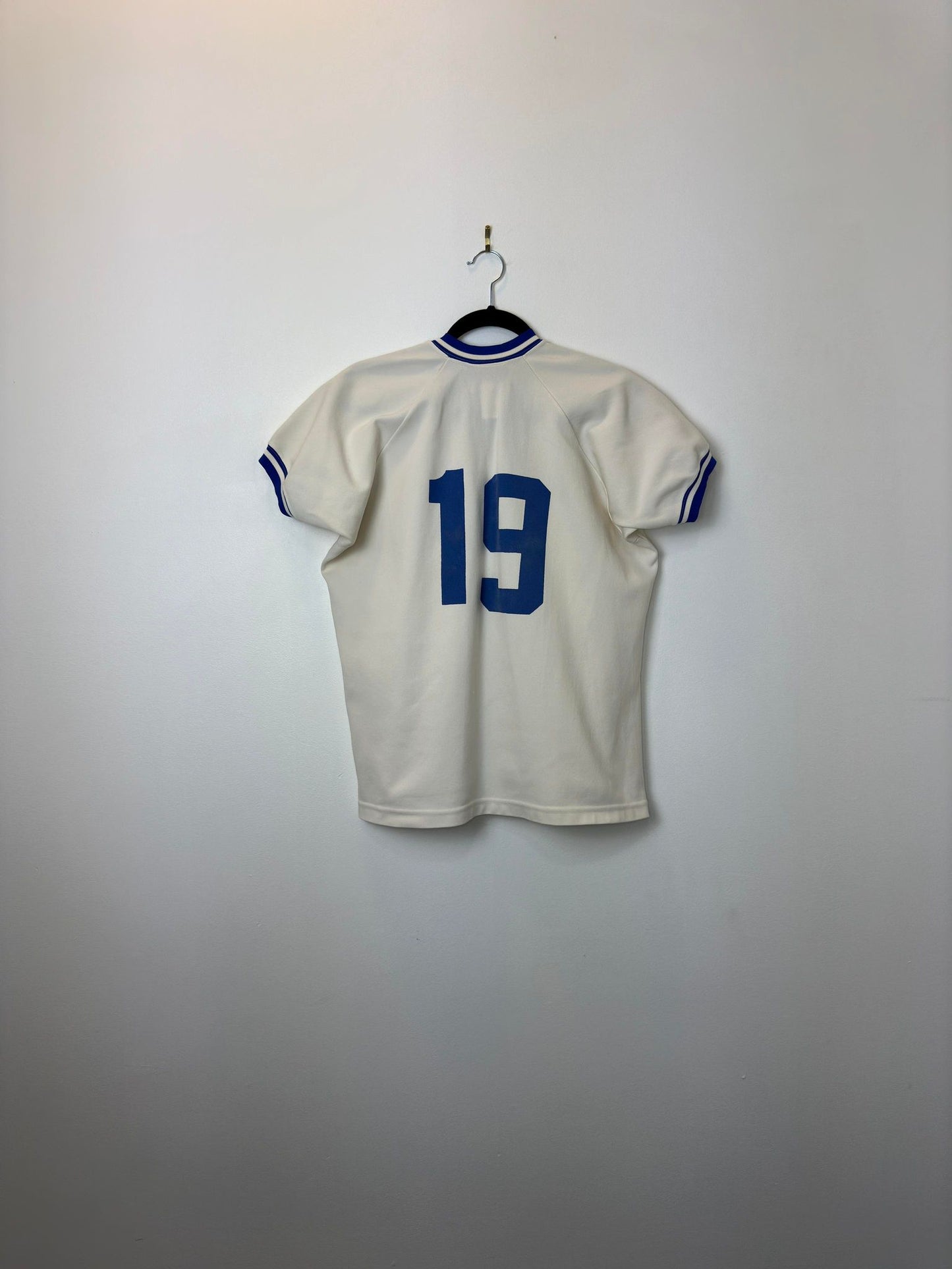 VTG x 80s x Olympic Decathlon  x Mets x Blue Ringer Tee - L