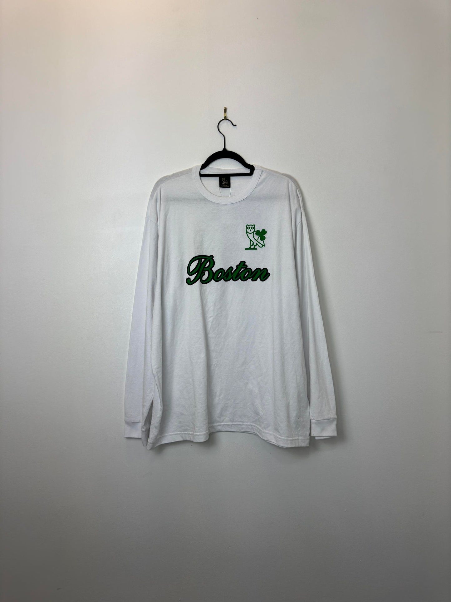 OVO x NBA x Boston Celtics x White Long Sleeve Tee - XXL