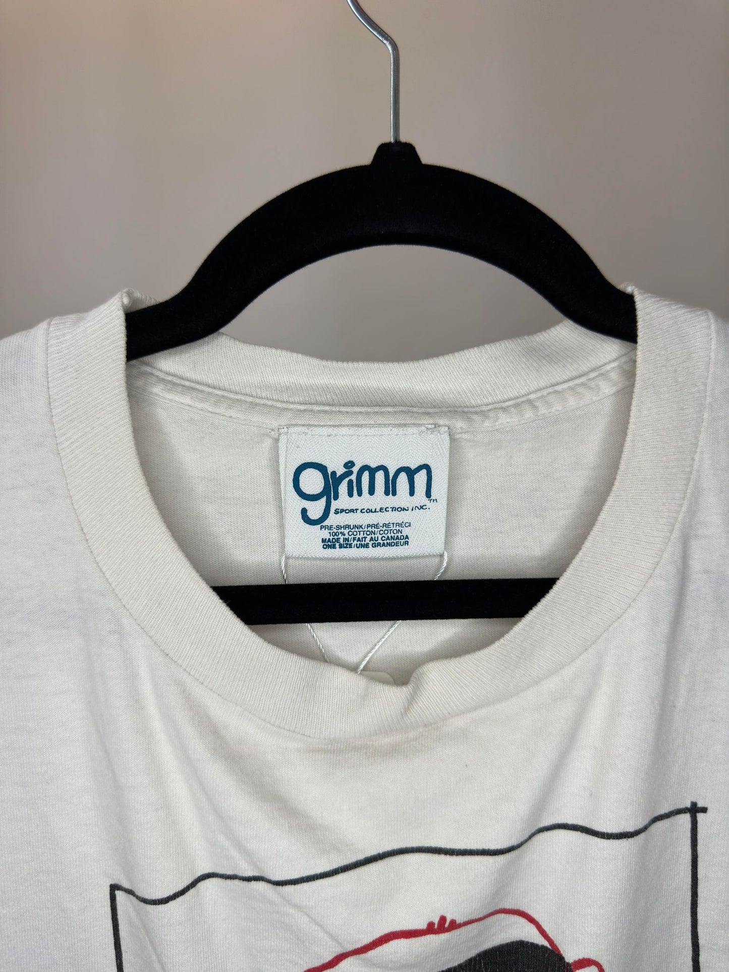 VTG x GRIMM x INCOGNITO x White Single Stitched Graphic Tee - One Size (L)