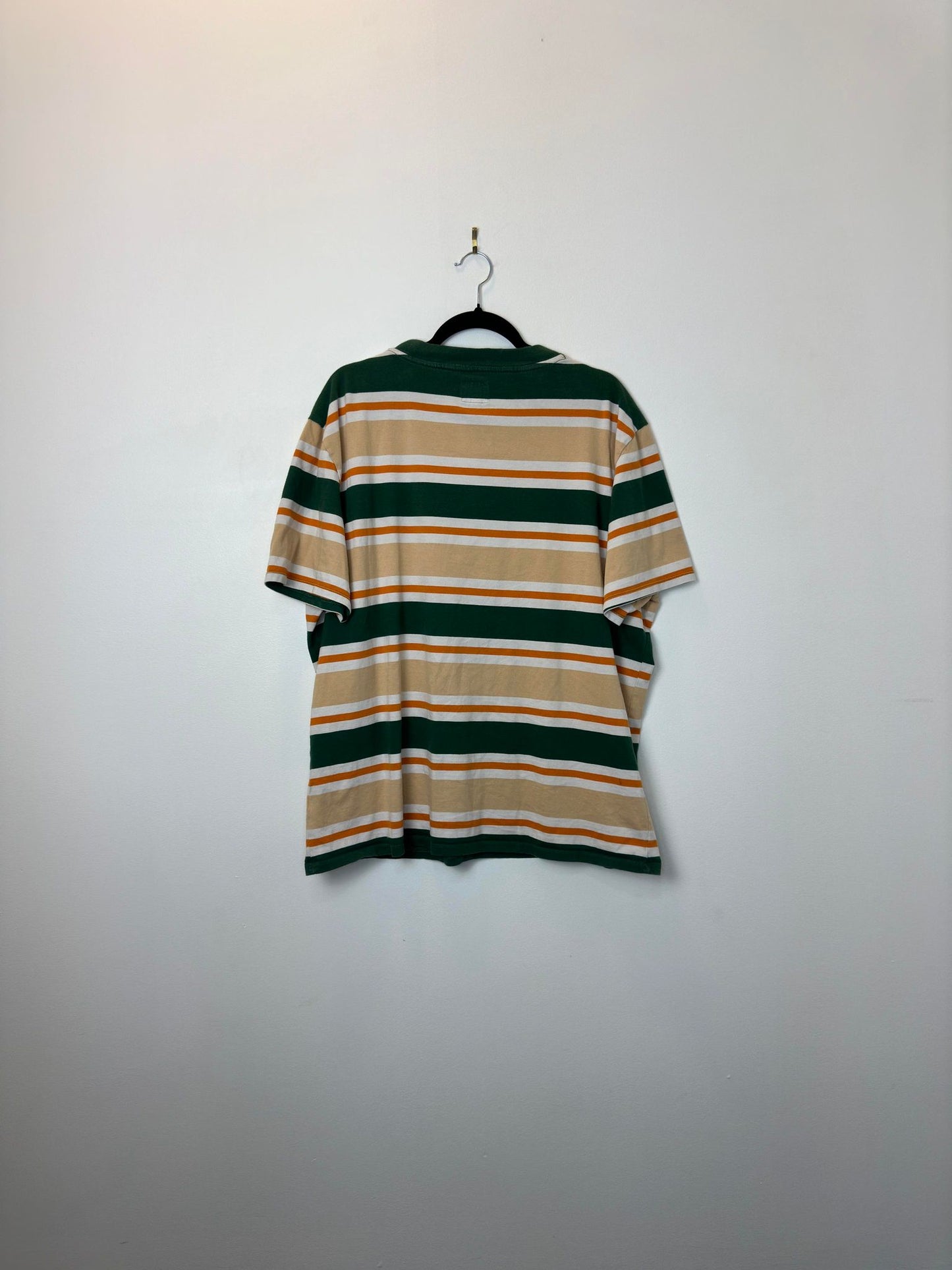 Guess Los Angeles x Green Orange Yellow Stripe Tee - L