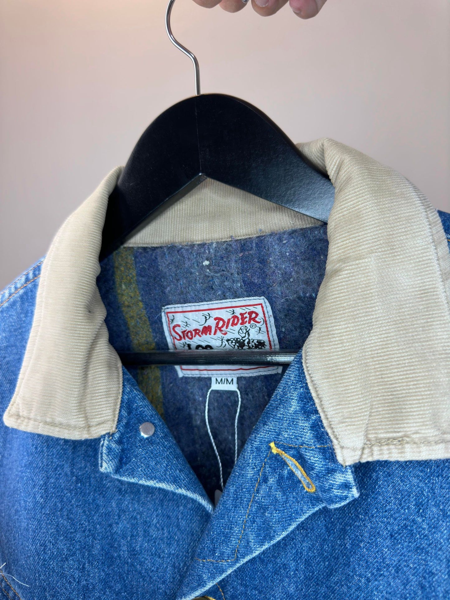 VTG x LEE x Storm Rider x Blue Denim Blanket Lined Outerwear Jacket - M