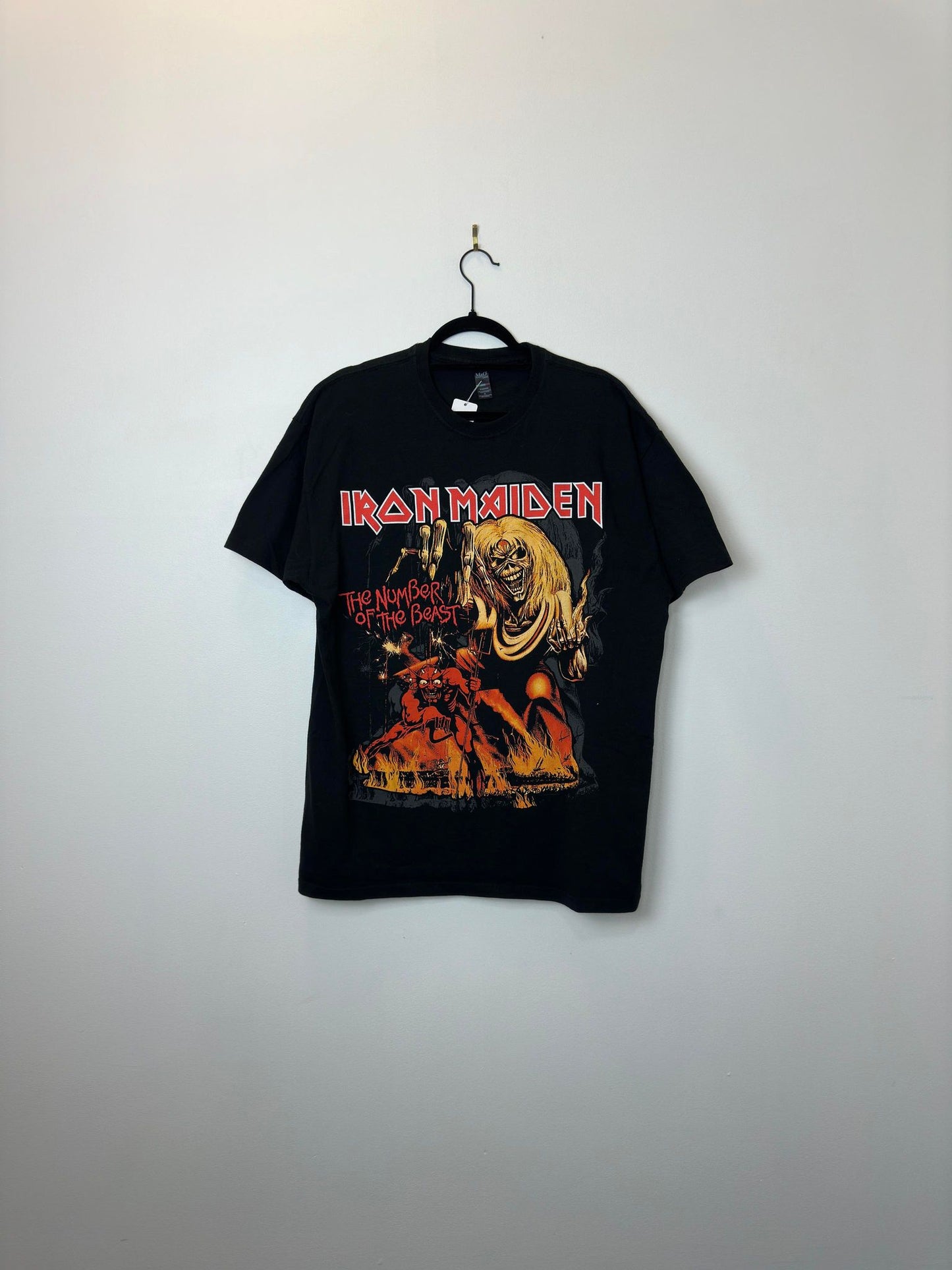 MODERN x M&O x Iron Maiden x The Number of Beast x Black Big Print Graphic Tee - XL