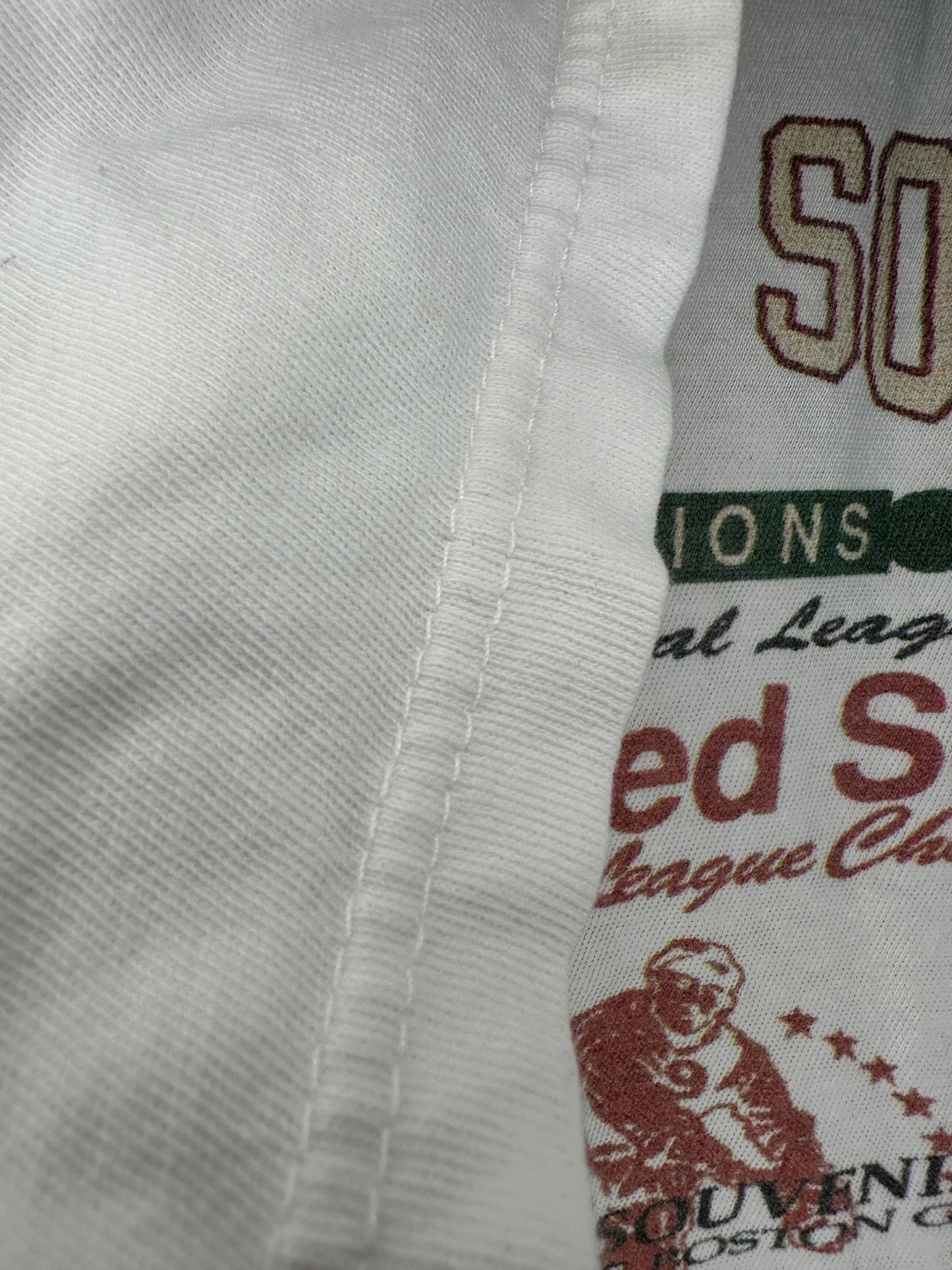 VTG x Basic Red Clothing x Boston Red Sox Fenway Park x 1945 World Champions x White Graphic Tee - XXL (Faded Tag)