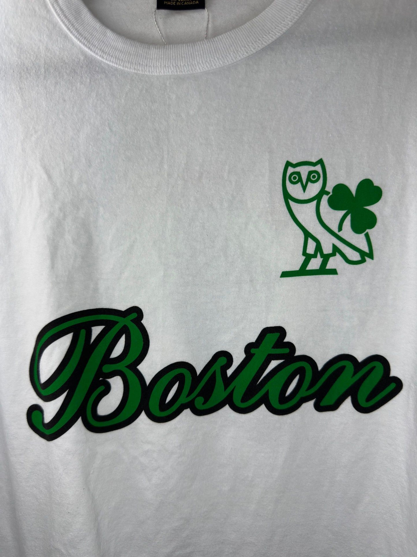 OVO x NBA x Boston Celtics x White Long Sleeve Tee - XXL