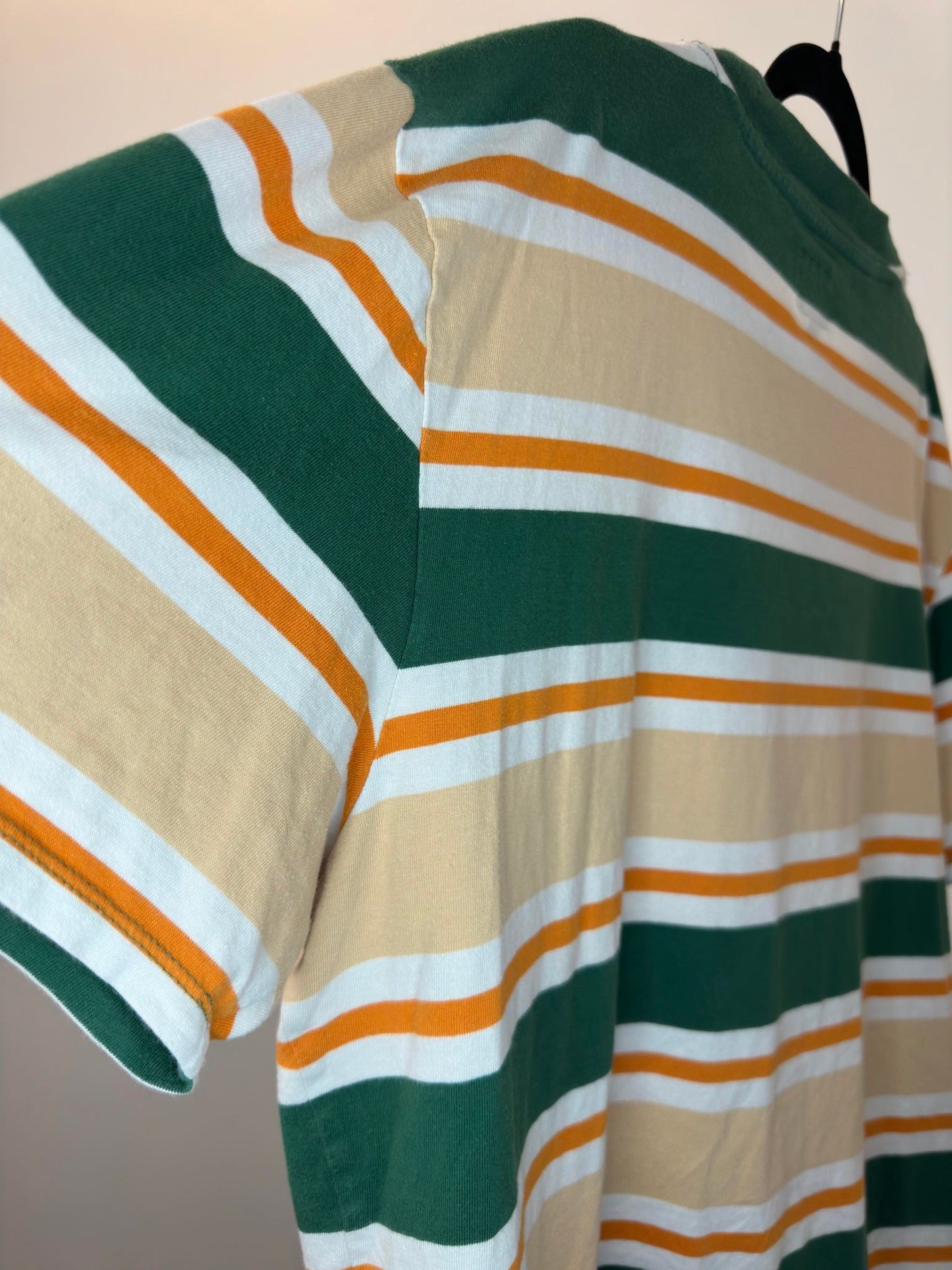 Guess Los Angeles x Green Orange Yellow Stripe Tee - L