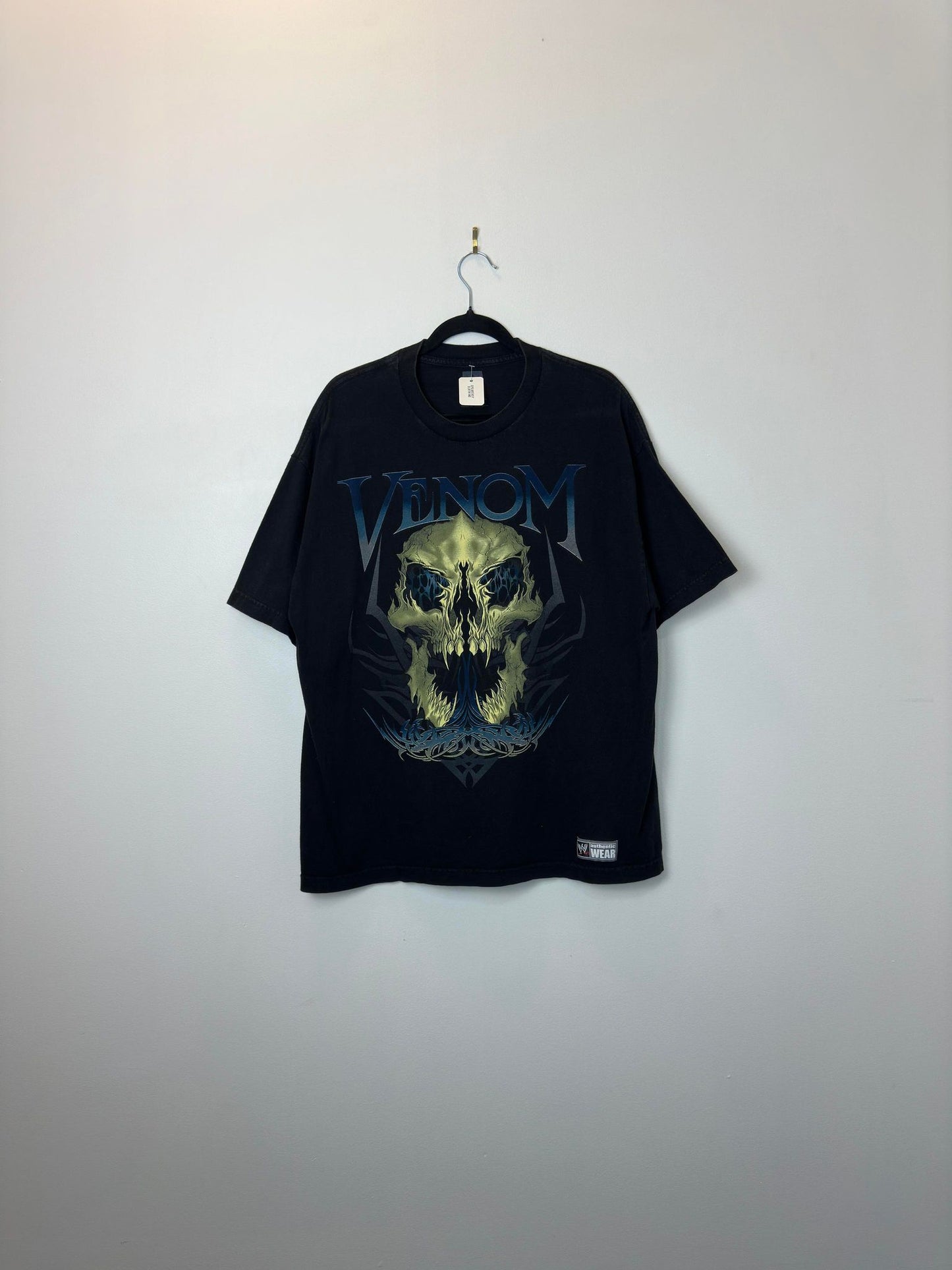 Y2K x WWE x Randy Orton x Venom In My Veins x Black Big Print Graphic Tee - XL