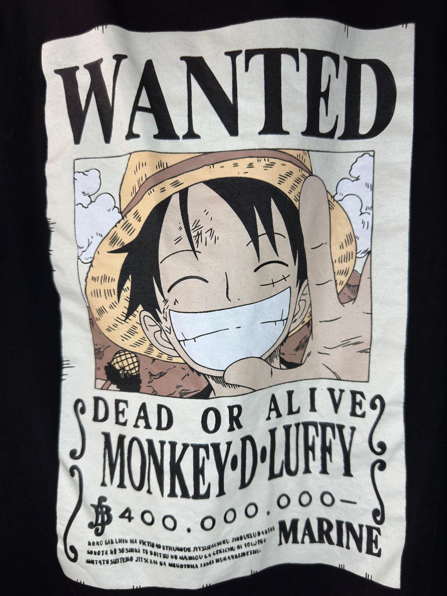 One Piece x Toei Animation x Anime x Monkey D. Luffy Bounty x Black Graphic Tee - XL