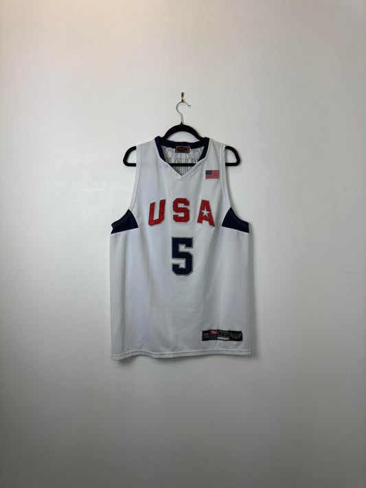 Hoops x Olympics x USA National Team x Jason KIDD x Team USA White Basketball Jersey - XXL (Fits Like M/L)