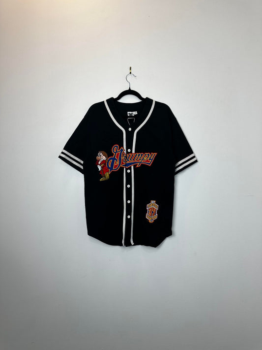 VTG x Disney x Grumpy x Black Baseball Jersey - M