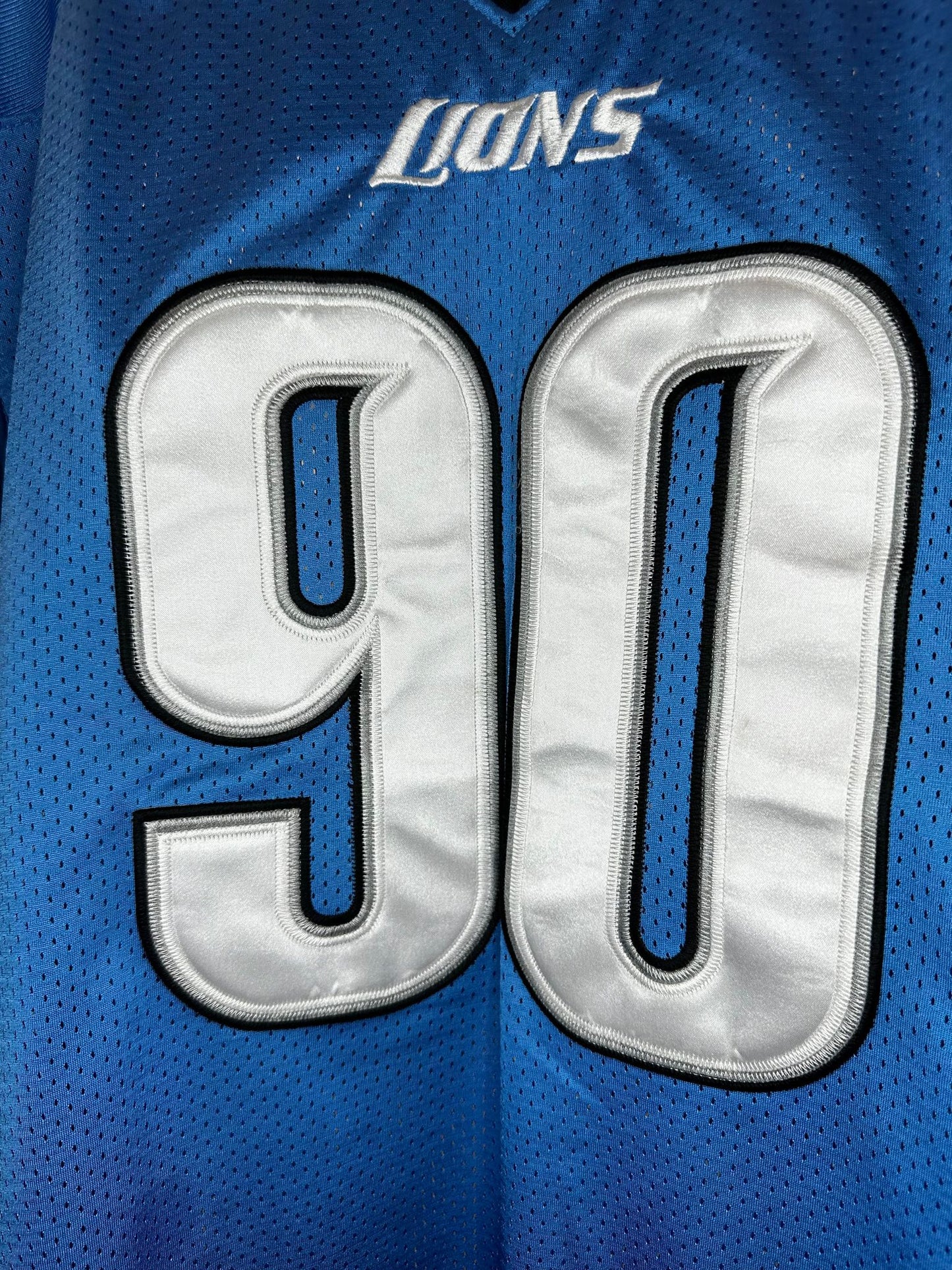 VTG x Reebok x NFL x Detroit Lions x Ndamukong Suh x Light Blue Football Jersey - 50 (L/XL)