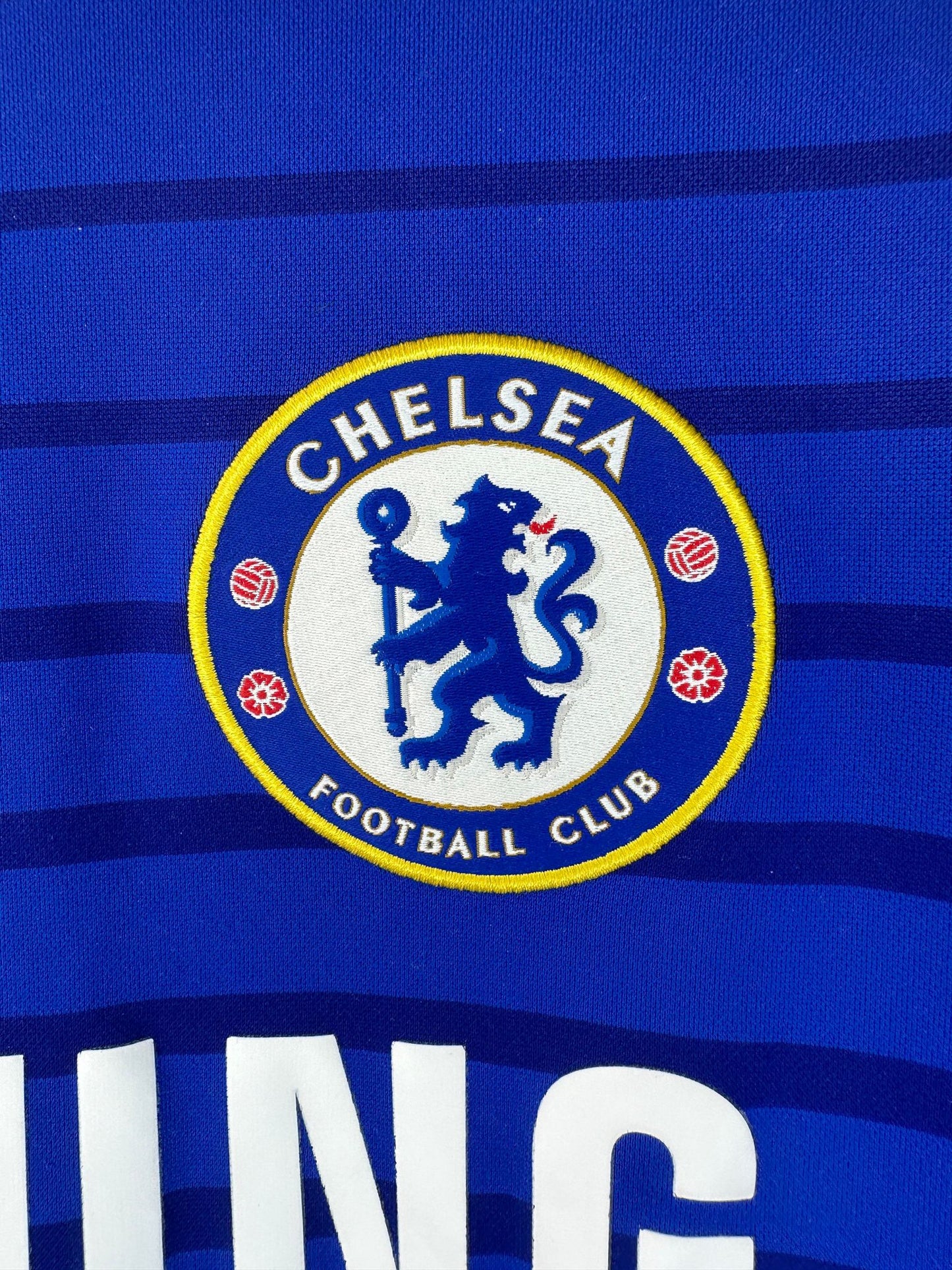 Adidas x Chelsea FC x Samsung x Blue Stripe Soccer Football Kit Jersey - S