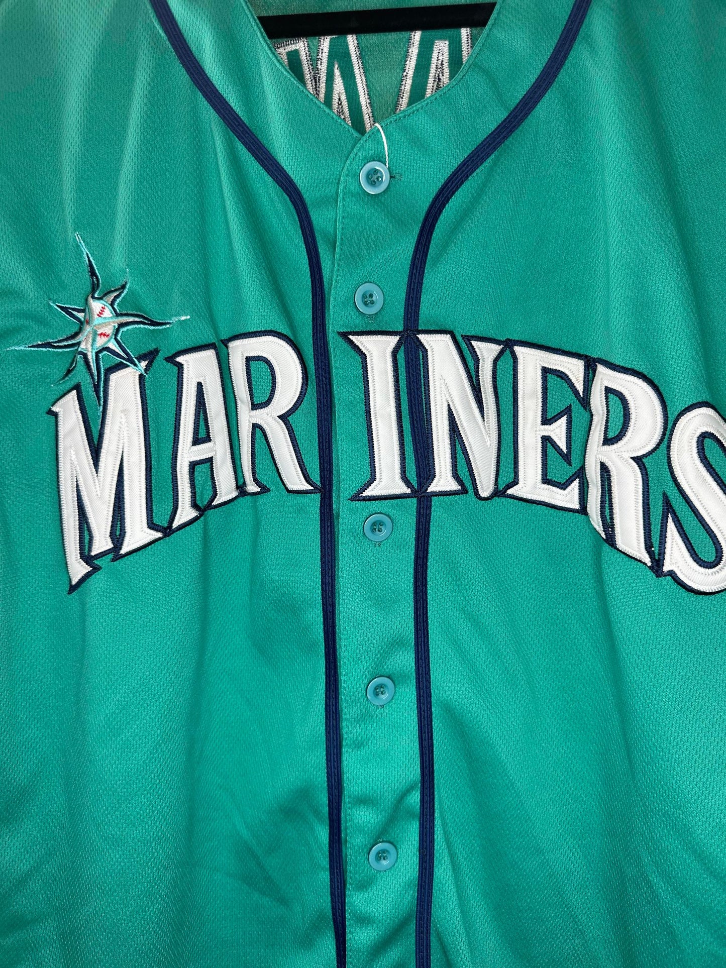 VTG x Majestic x MLB x Seattle Mariners x Robinson Cano x Teal Baseball Jersey - 50 (L/XL)