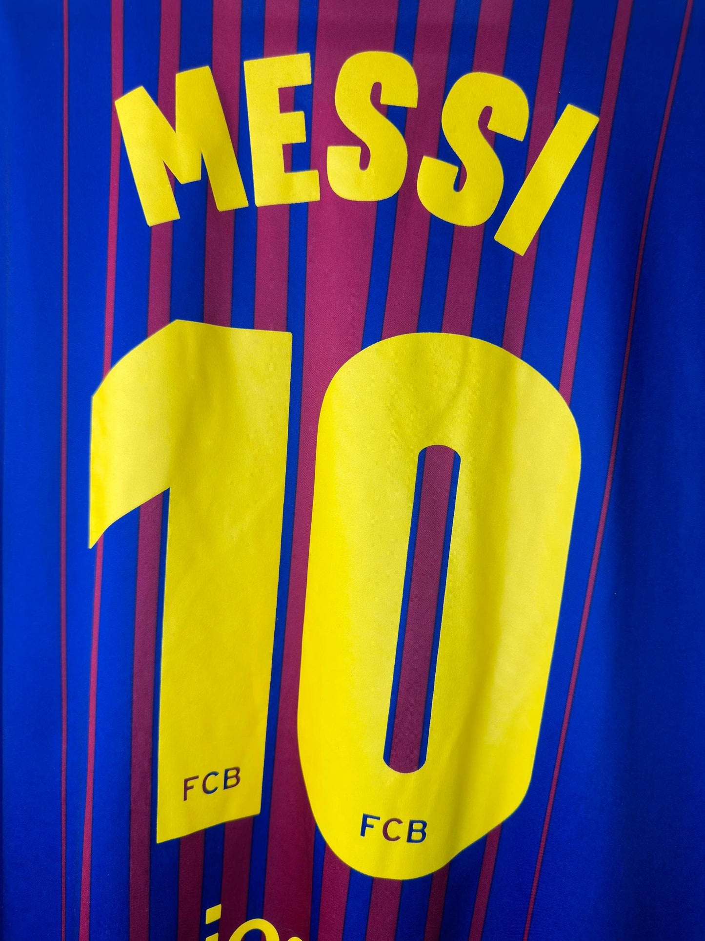 FC Barcelona x Rakuten x UNICEF x Lionel Messi x Red Blue Soccer Football Kit Jersey - XL