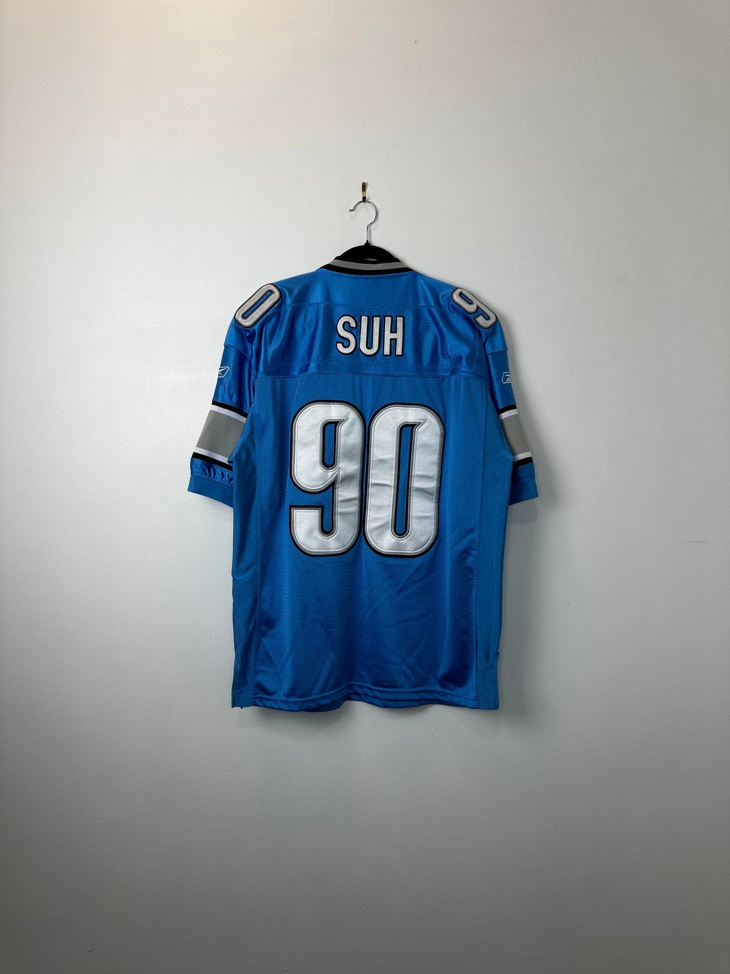 VTG x Reebok x NFL x Detroit Lions x Ndamukong Suh x Light Blue Football Jersey - 50 (L/XL)