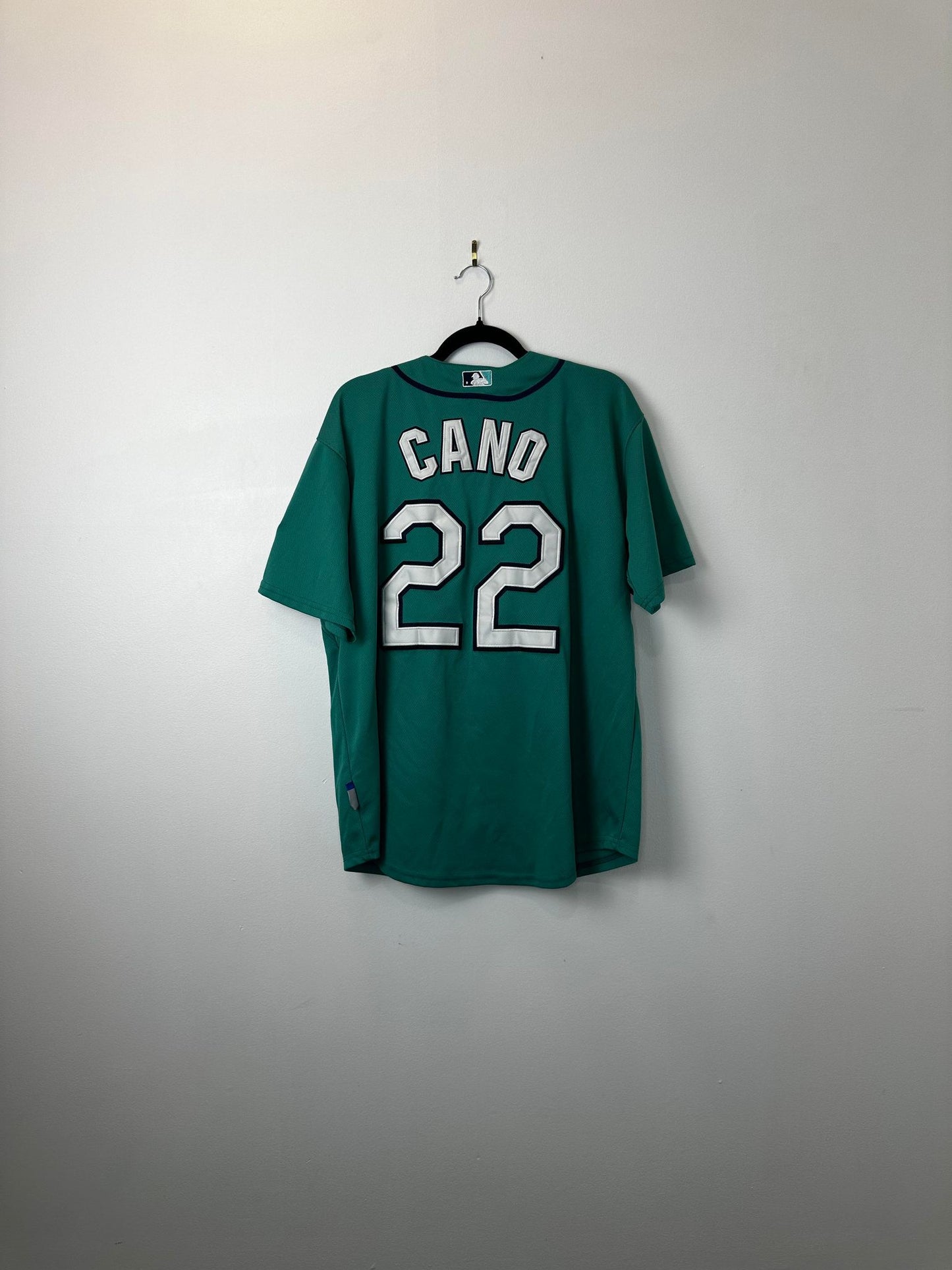 VTG x Majestic x MLB x Seattle Mariners x Robinson Cano x Teal Baseball Jersey - 50 (L/XL)