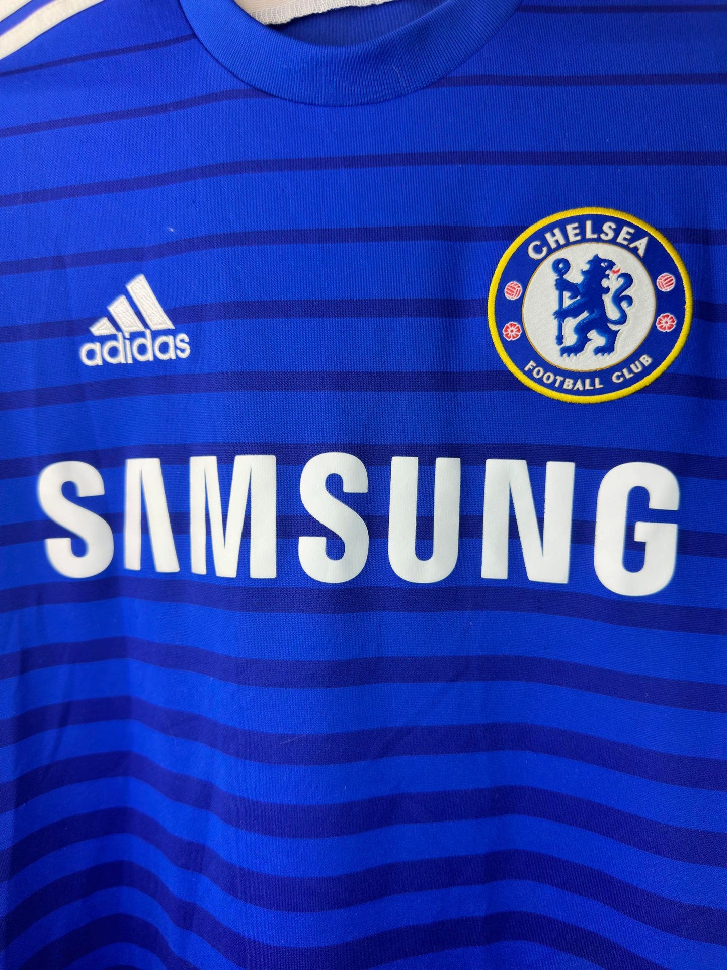 Adidas x Chelsea FC x Samsung x Blue Stripe Soccer Football Kit Jersey - S