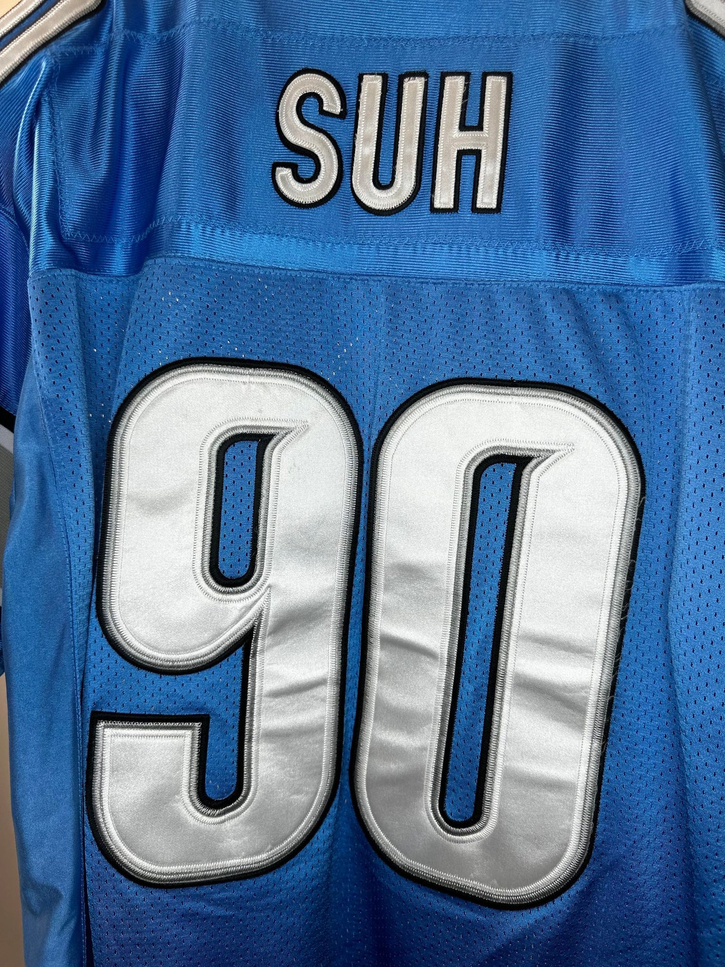 VTG x Reebok x NFL x Detroit Lions x Ndamukong Suh x Light Blue Football Jersey - 50 (L/XL)