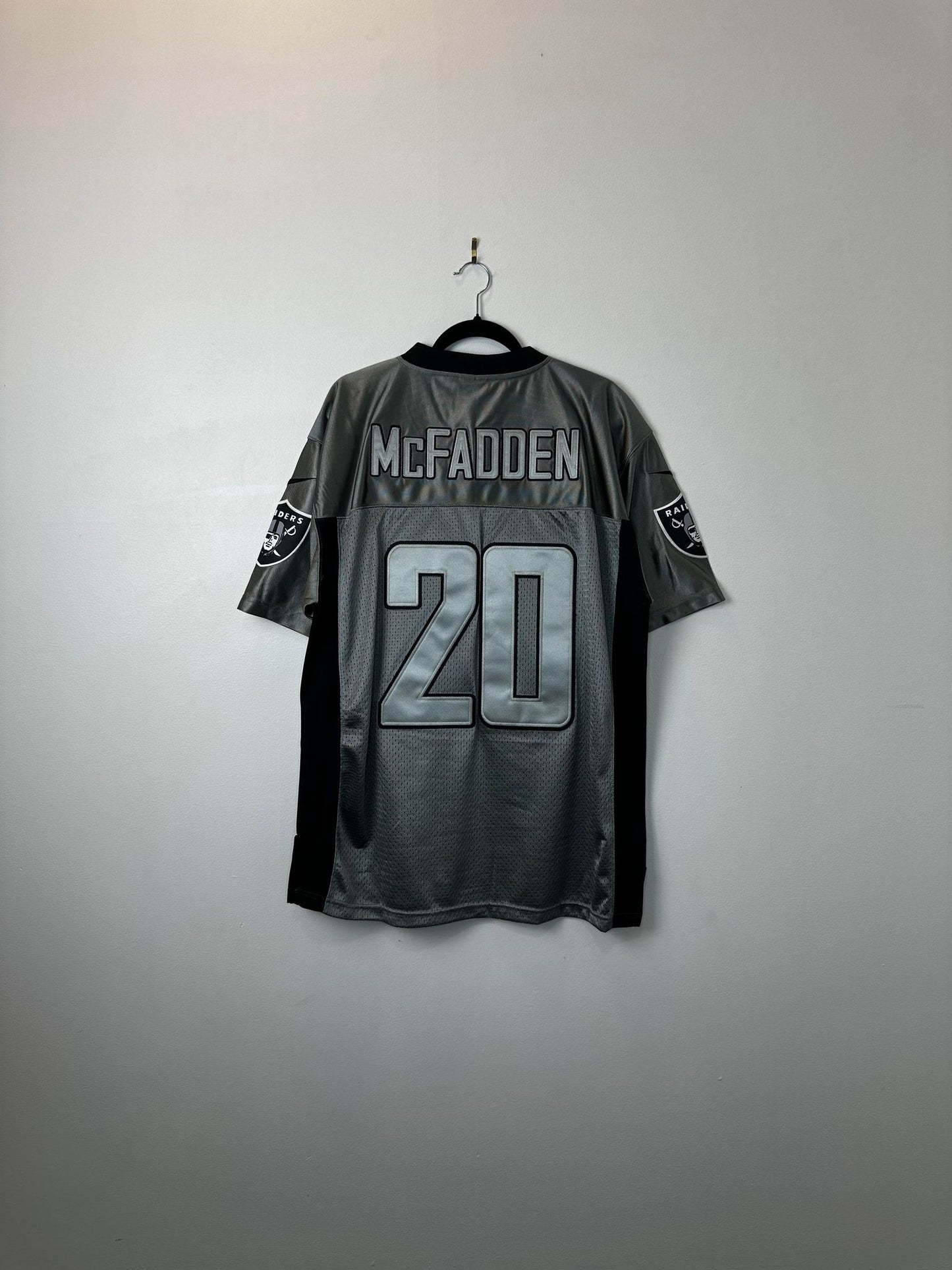 Nike x NFL x Oakland Raiders x Darren McFadden x Grey Football Jersey - 48 (L/XL)