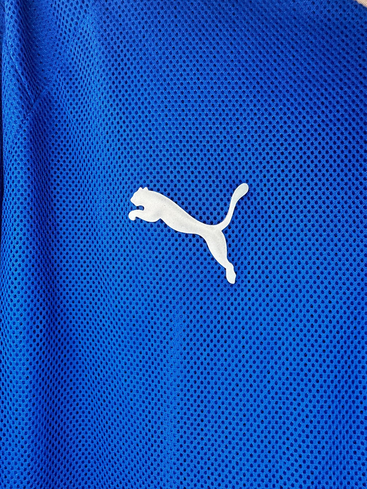 Puma x Italia National Football Team x  Federazione Italiana Giuoco Calcio x Blue Soccer Football Kit Jersey - L (Faded Tag)