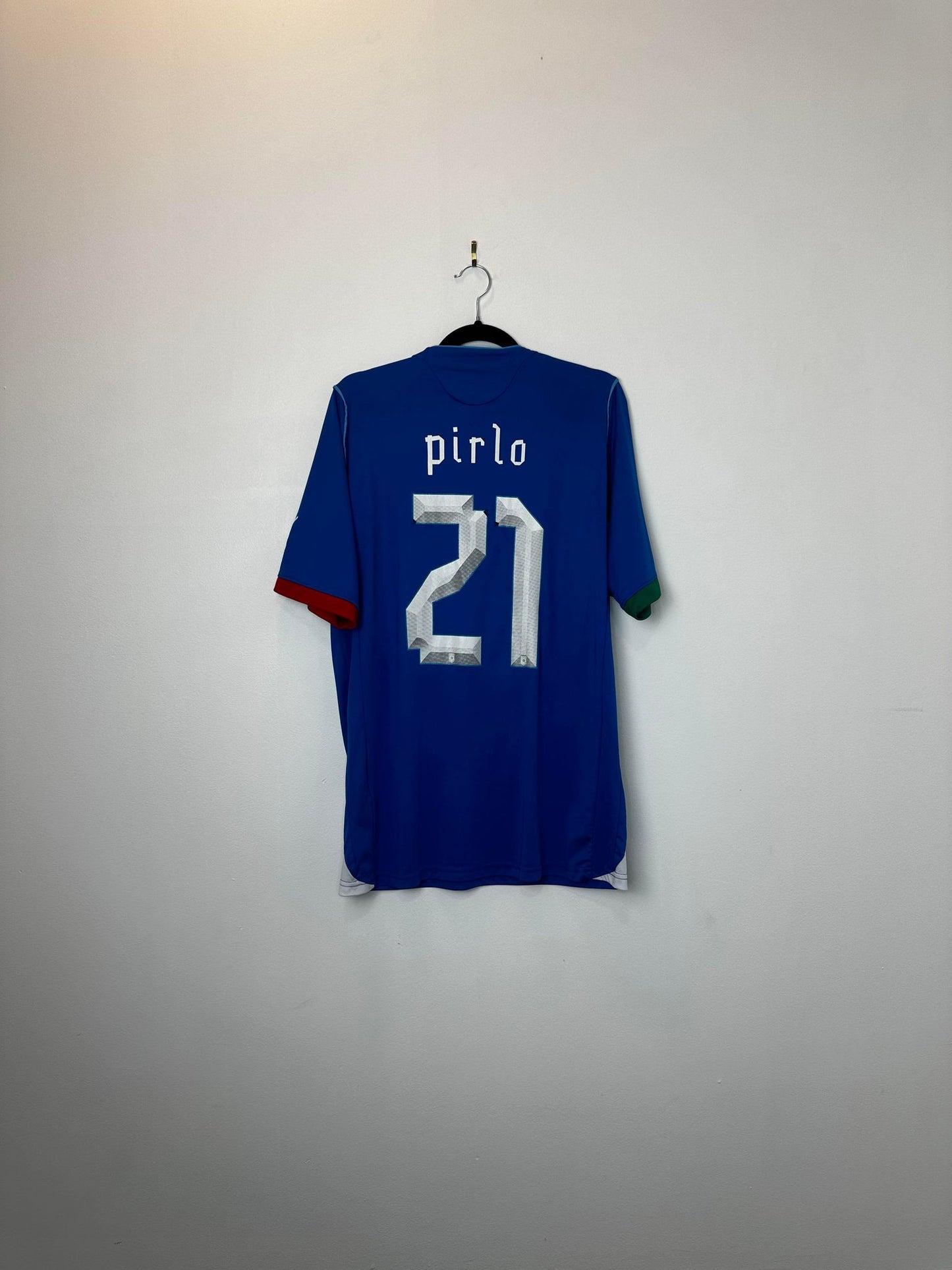 Puma x Italia National Football Team x Andrea Pirlo x Federazione Italiana Giuoco Calcio x Blue Soccer Football Kit Jersey - L (Faded Tag)