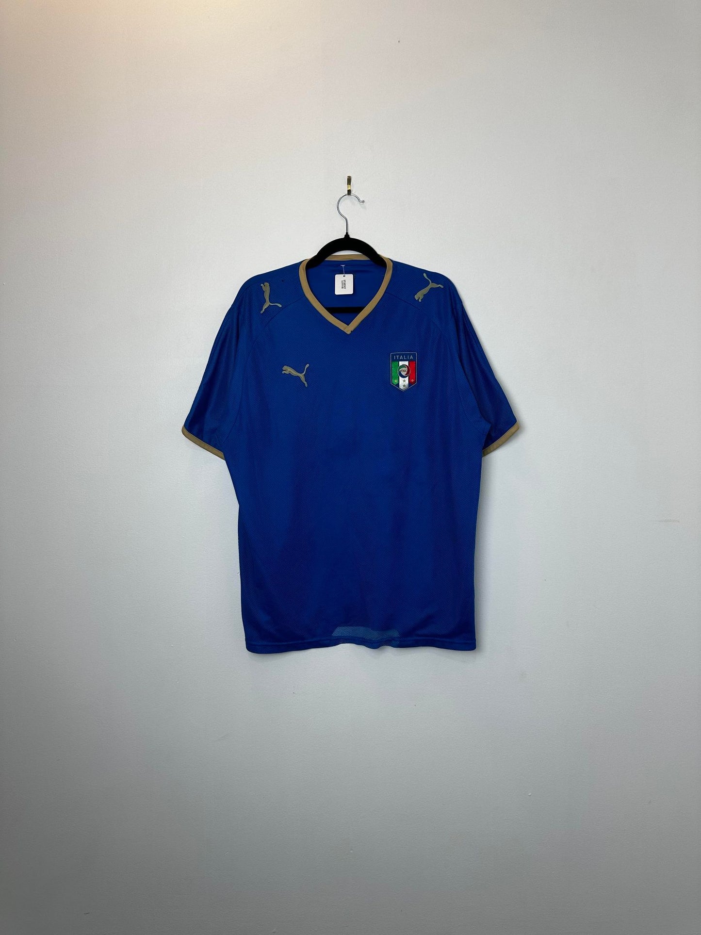 Puma x Italia National Football Team x  Federazione Italiana Giuoco Calcio x Blue Soccer Football Kit Jersey - L (Faded Tag)