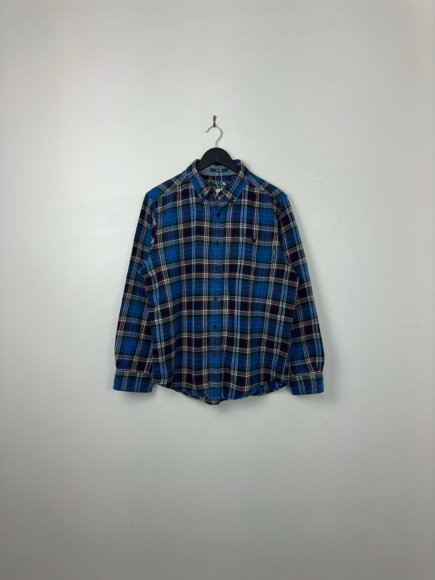 Woolrich x Blue Black Checkered Pattern Long Sleeve Button Up - L