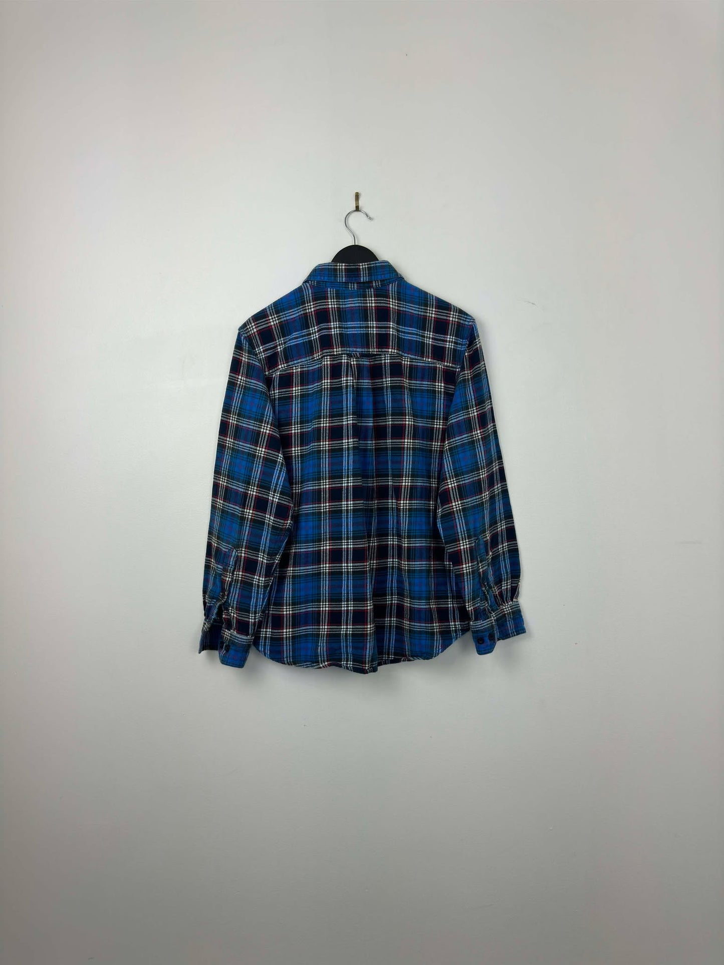 Woolrich x Blue Black Checkered Pattern Long Sleeve Button Up - L