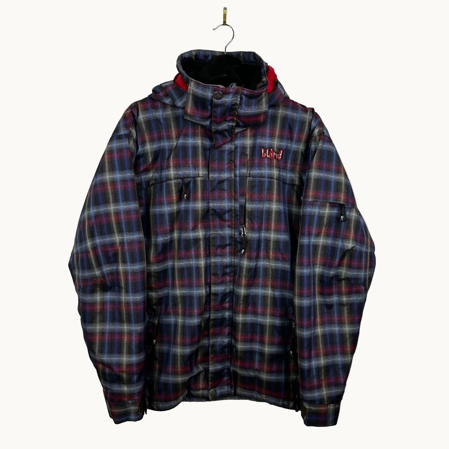 Blind Plaid jacket with a brand logo on a white background
