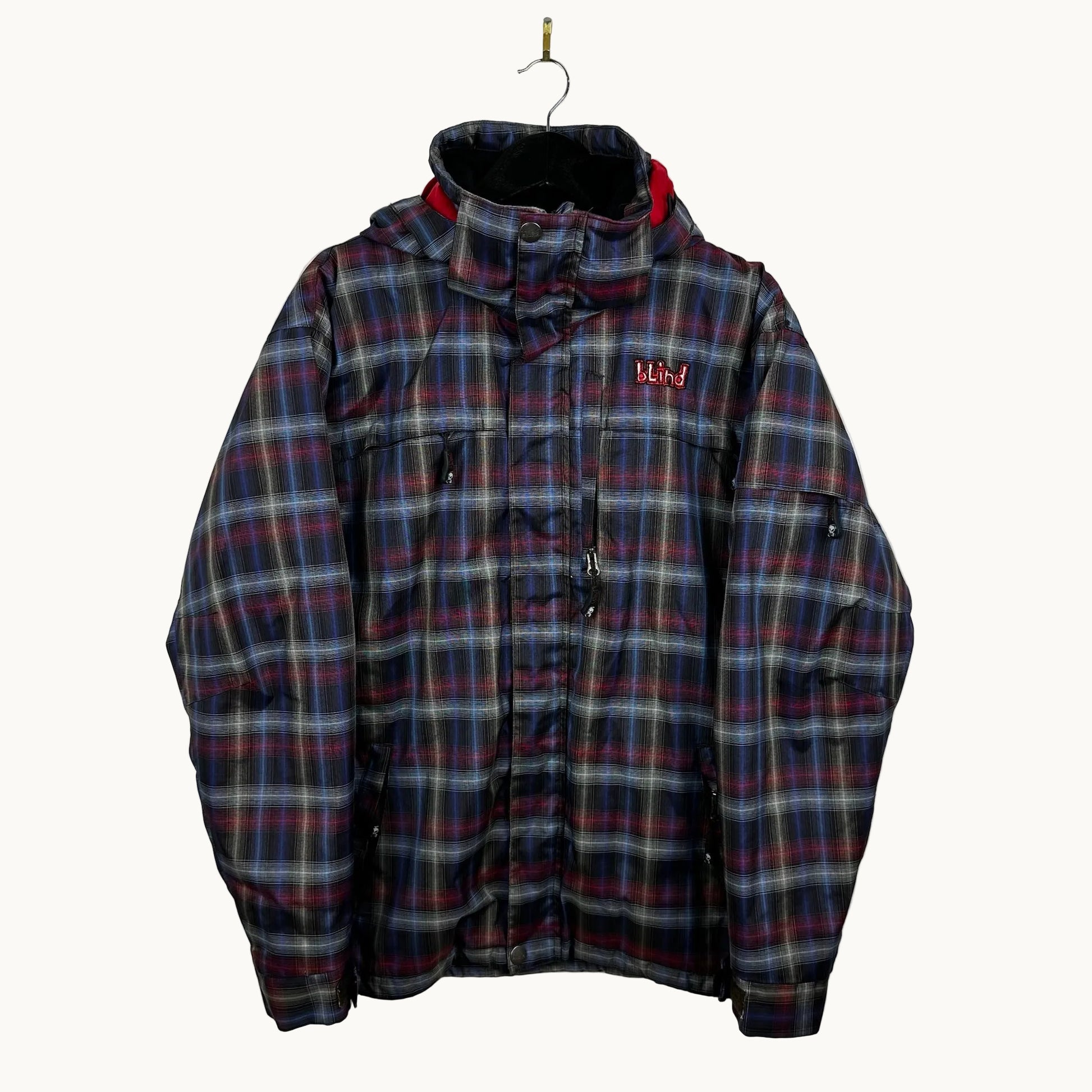 Blind Plaid jacket with a brand logo on a white background