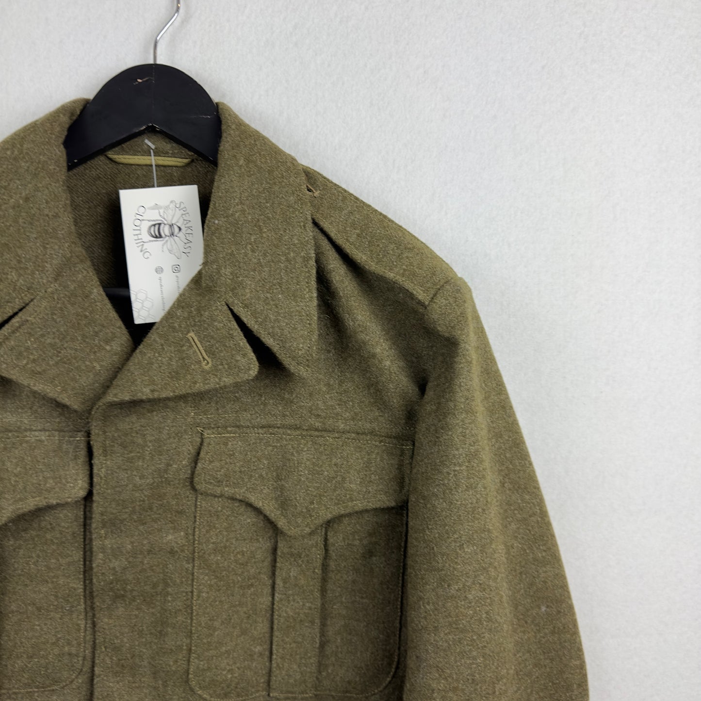 1950's Canadian Army Battle Dress Master Craft Uniform Olive Green Jacket