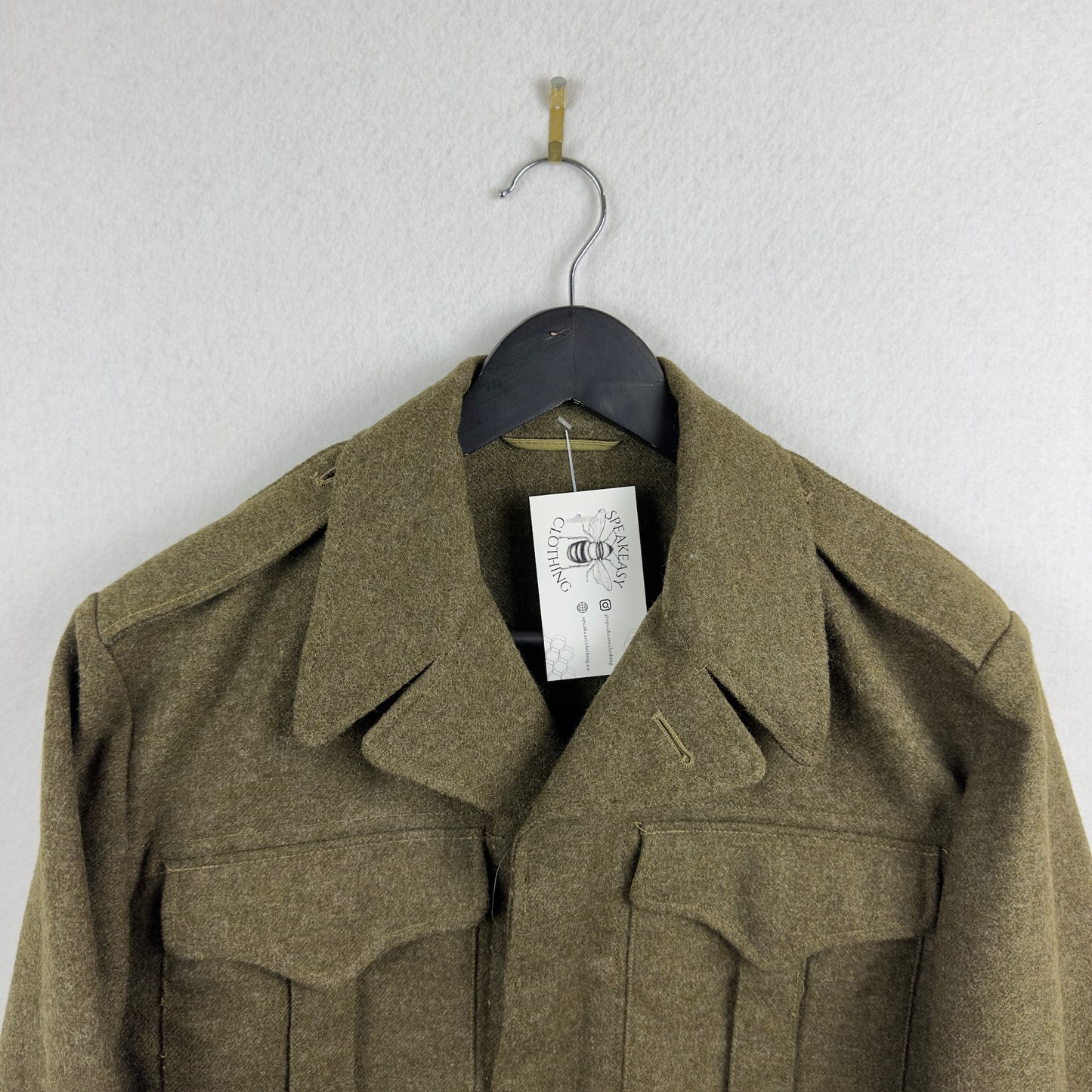 1950's Canadian Army Battle Dress Master Craft Uniform Olive Green Jacket