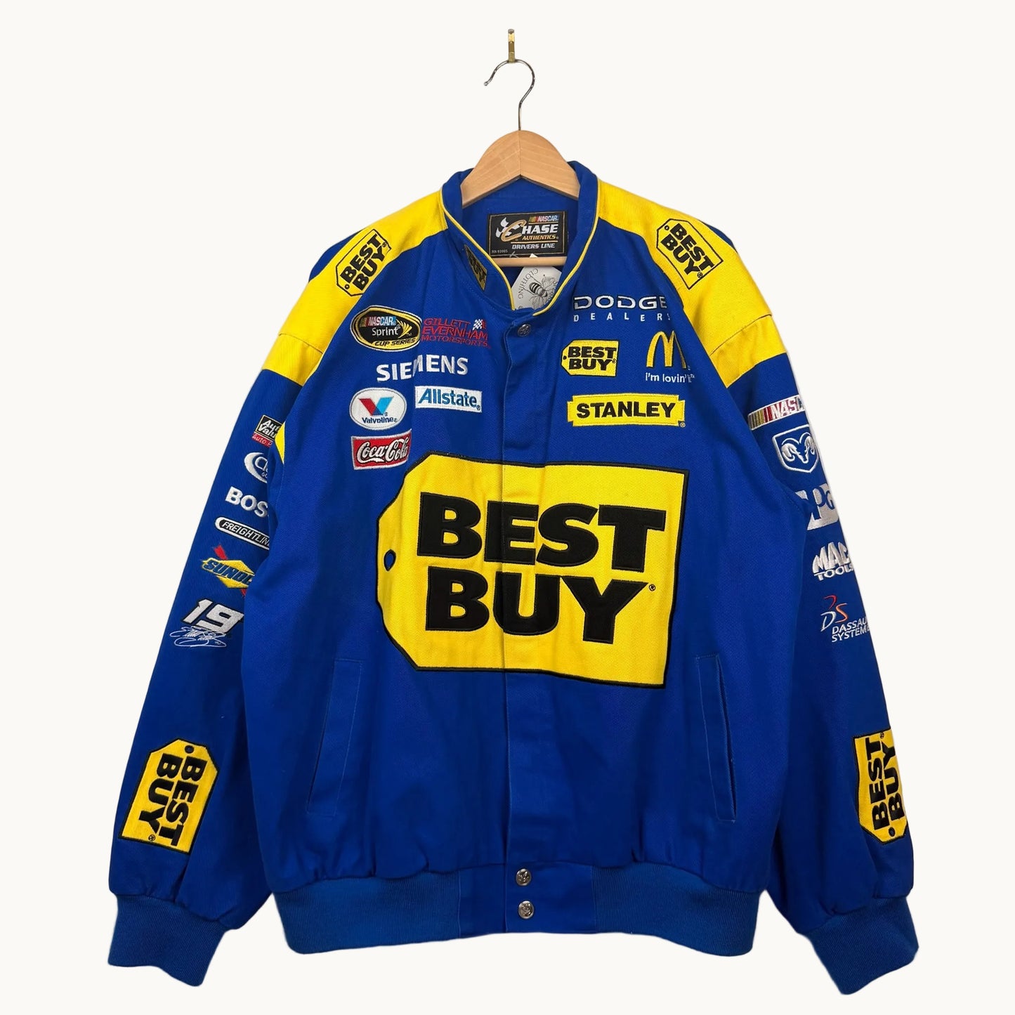 Vintage Chase Nascar Best Buy Button Down Racing Jacket