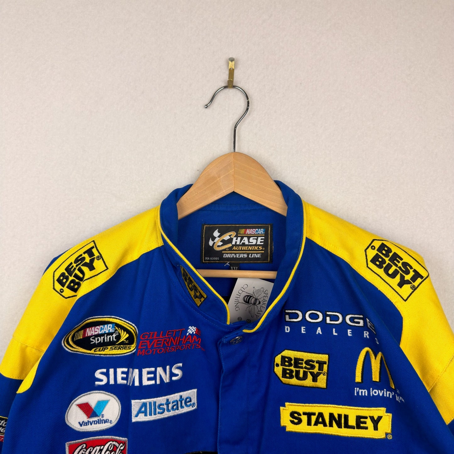 Vintage Chase Nascar Best Buy Button Down Racing Jacket